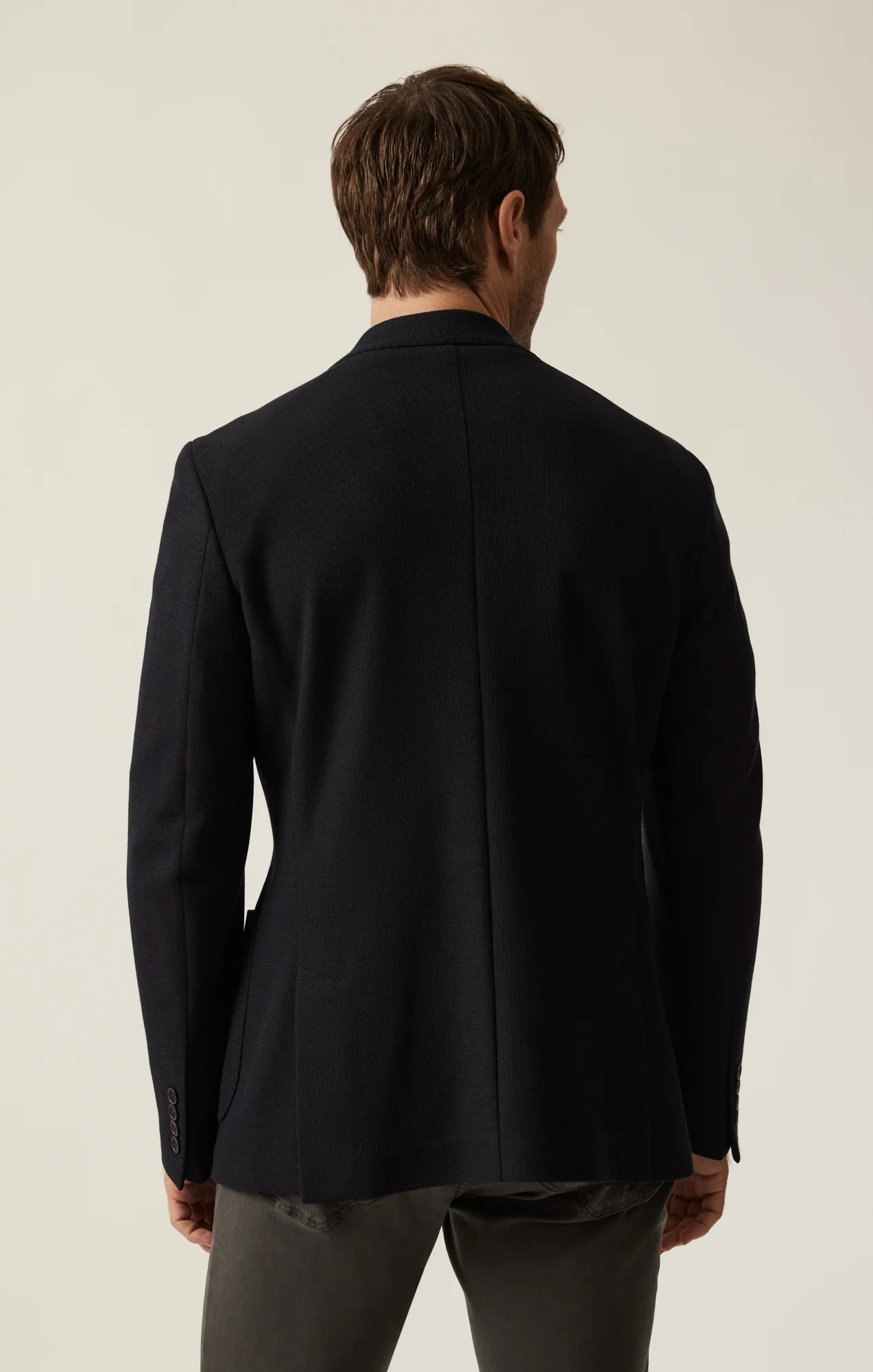 Matteo Smart Knit Blazer In Navy - Image 3