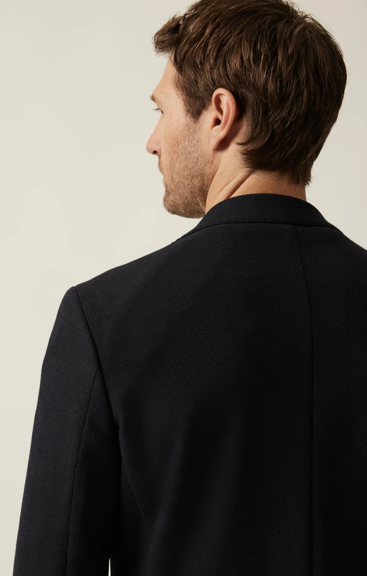 Matteo Smart Knit Blazer In Navy - Image 6