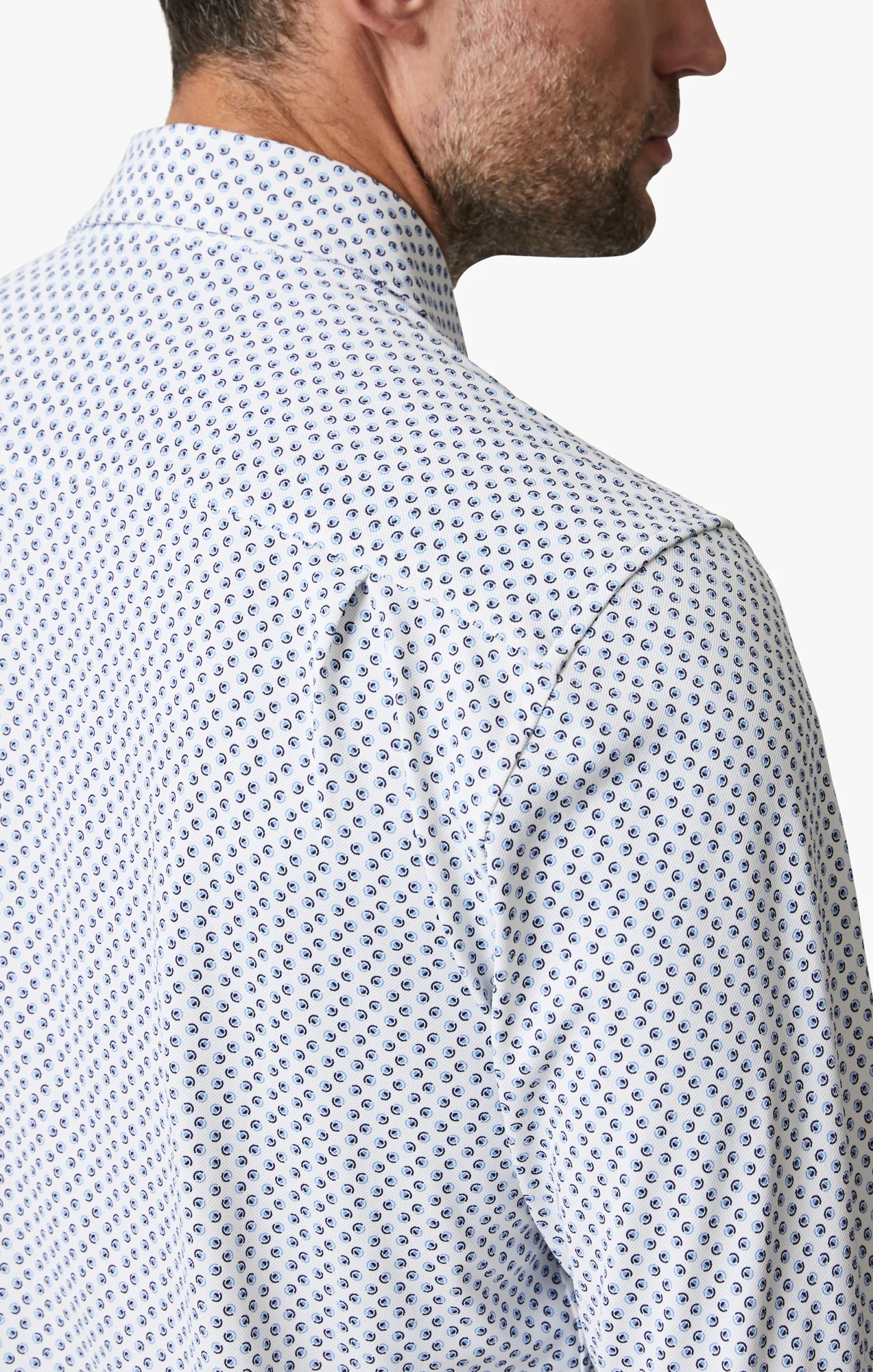 Ocean Dot Tech Shirt In White - Image 5