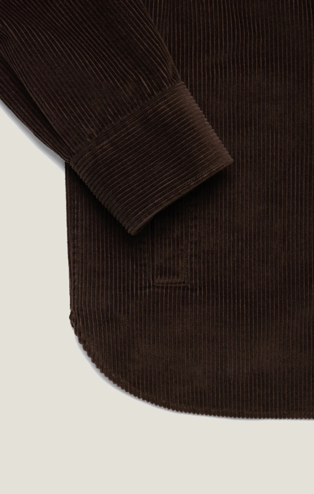 Corduroy Overshirt in Chocolate Brown - Image 12