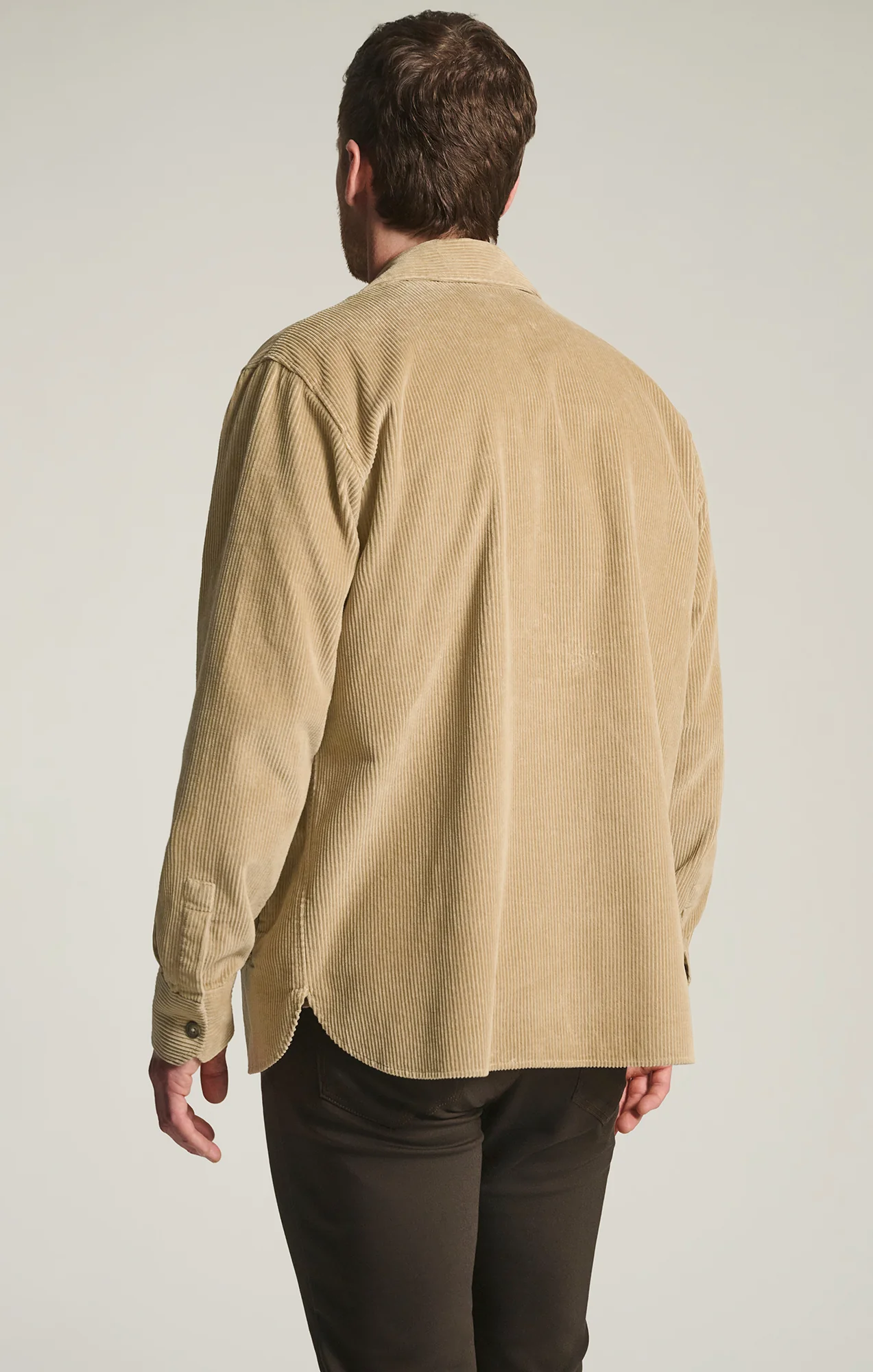 Corduroy Overshirt In Aluminum - Image 3