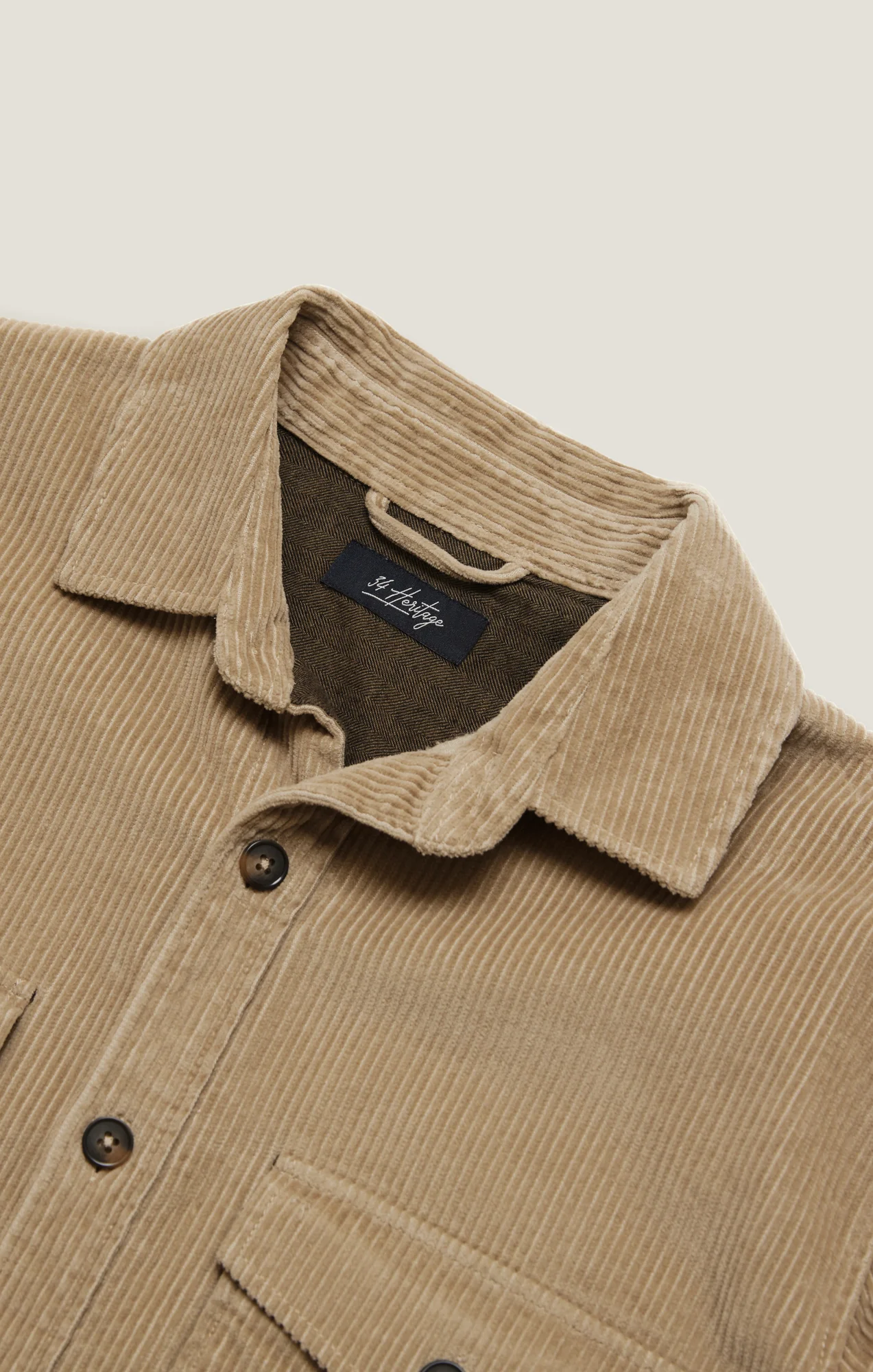 Corduroy Overshirt In Aluminum - Image 6