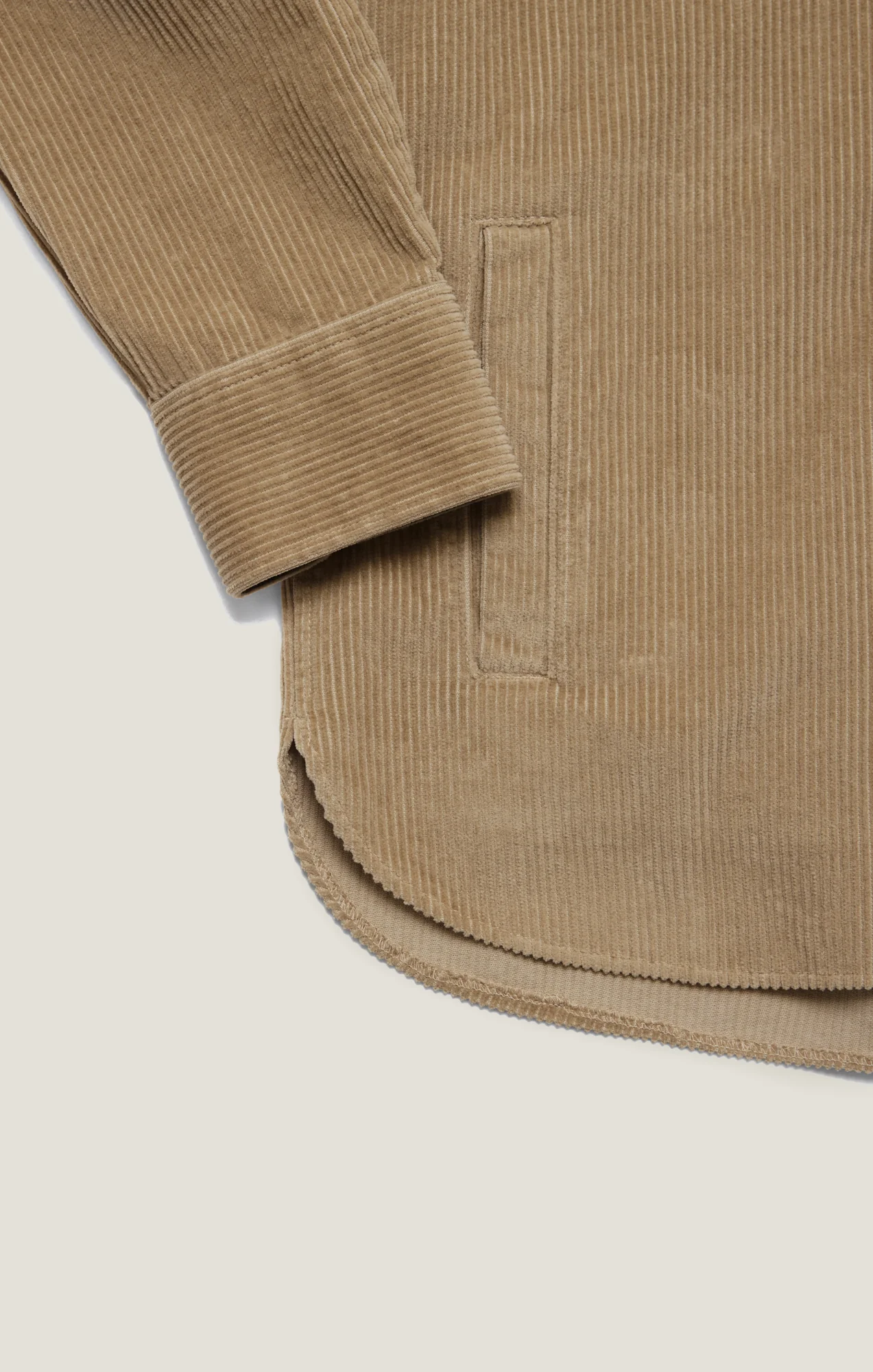 Corduroy Overshirt In Aluminum - Image 7
