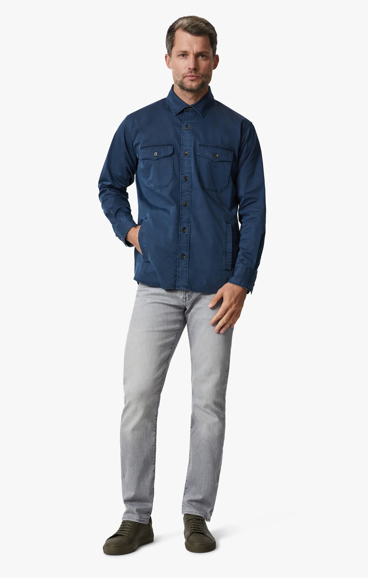 Overshirt In Dark Blue - Image 4
