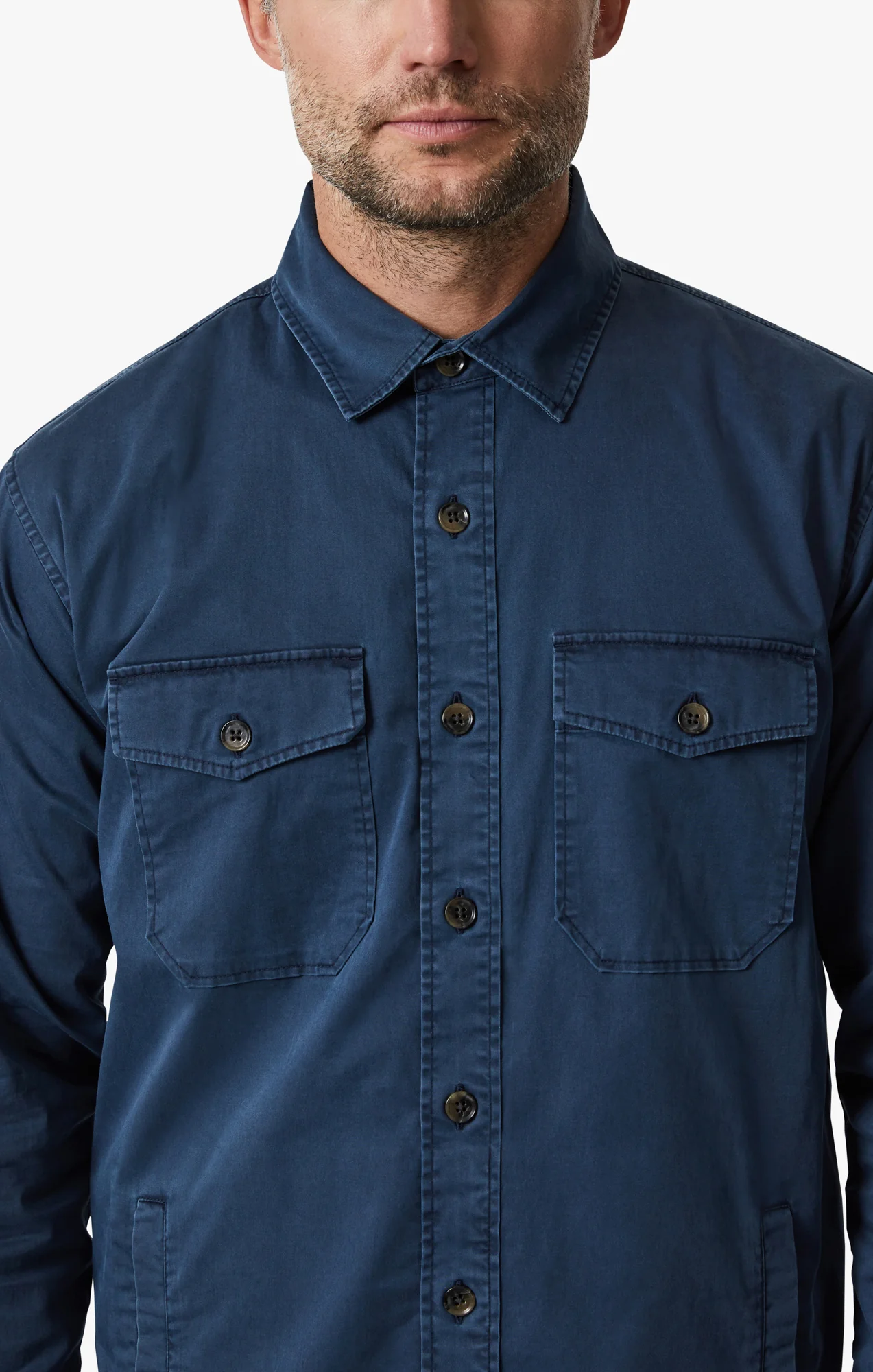 Overshirt In Dark Blue - Image 6
