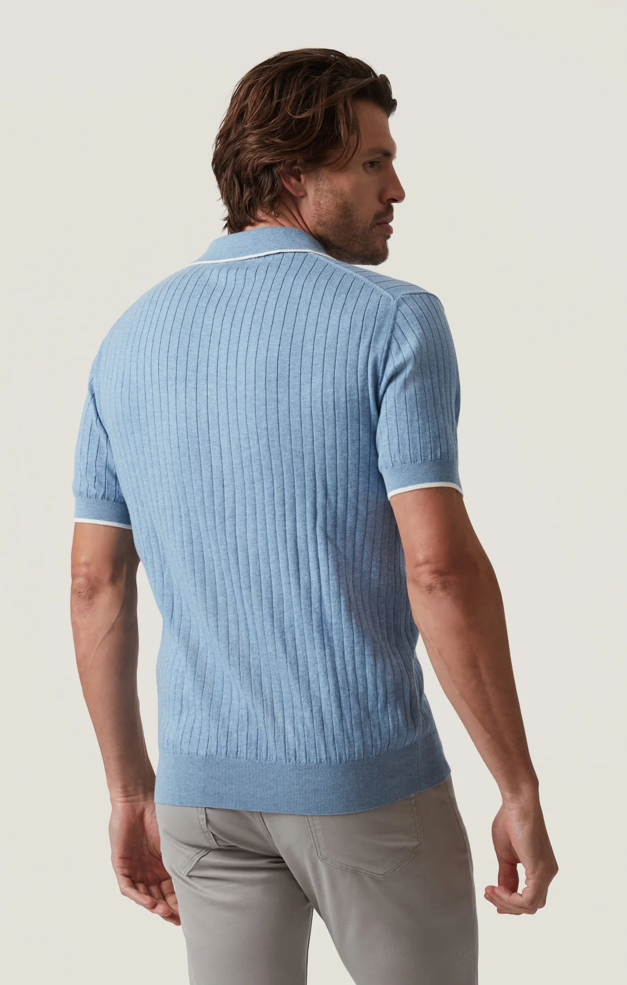 Polo Sweater in Blue - Image 3