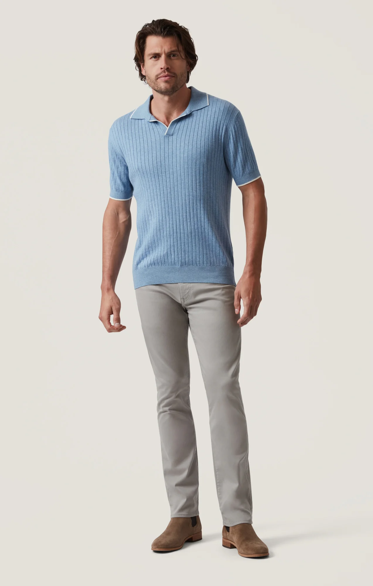 Polo Sweater in Blue - Image 4