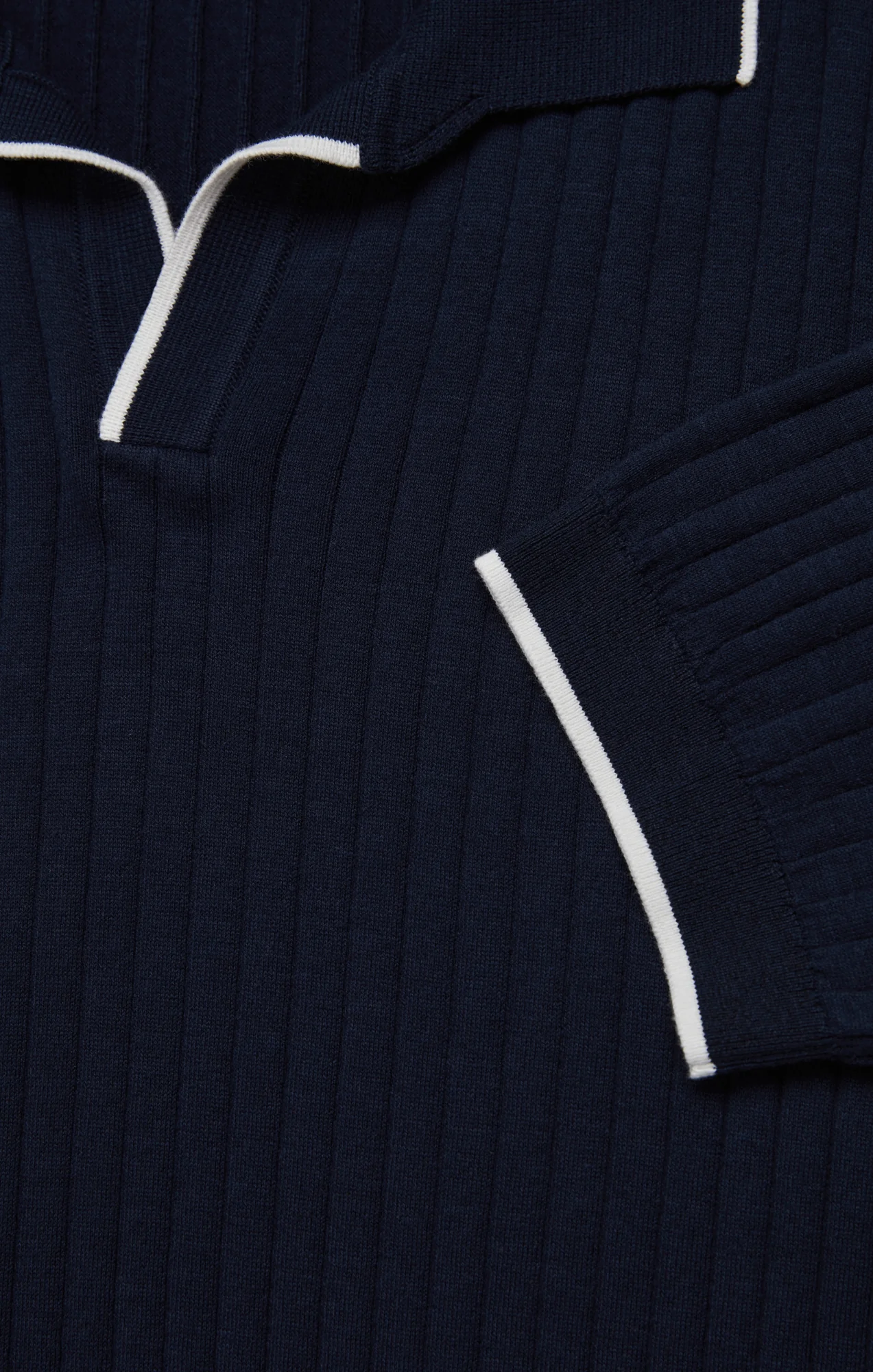 Polo Sweater in Navy - Image 8