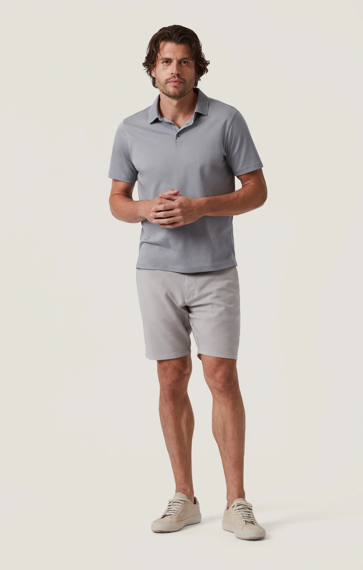 Polo T-Shirt in Monument Grey - Image 5