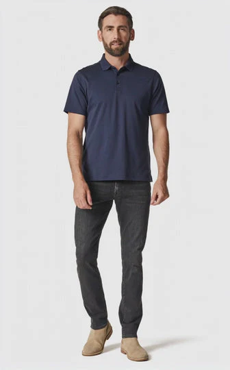 Polo T-Shirt In Navy - Image 3
