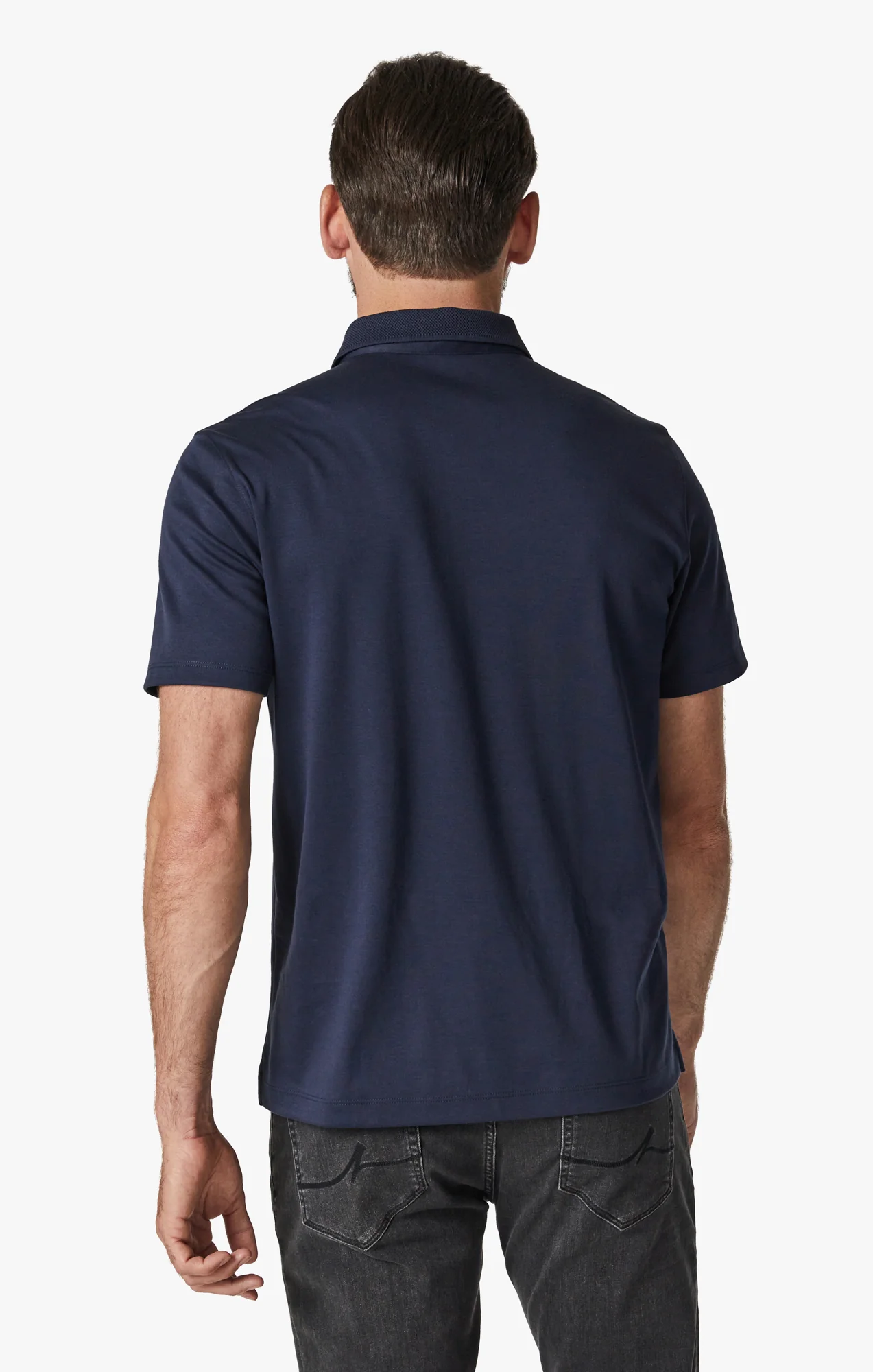 Polo T-Shirt In Navy - Image 6