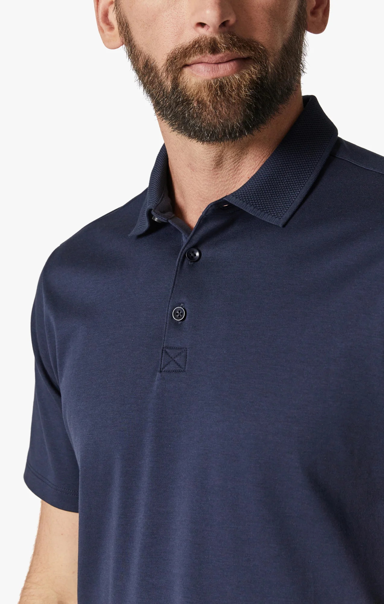 Polo T-Shirt In Navy - Image 7