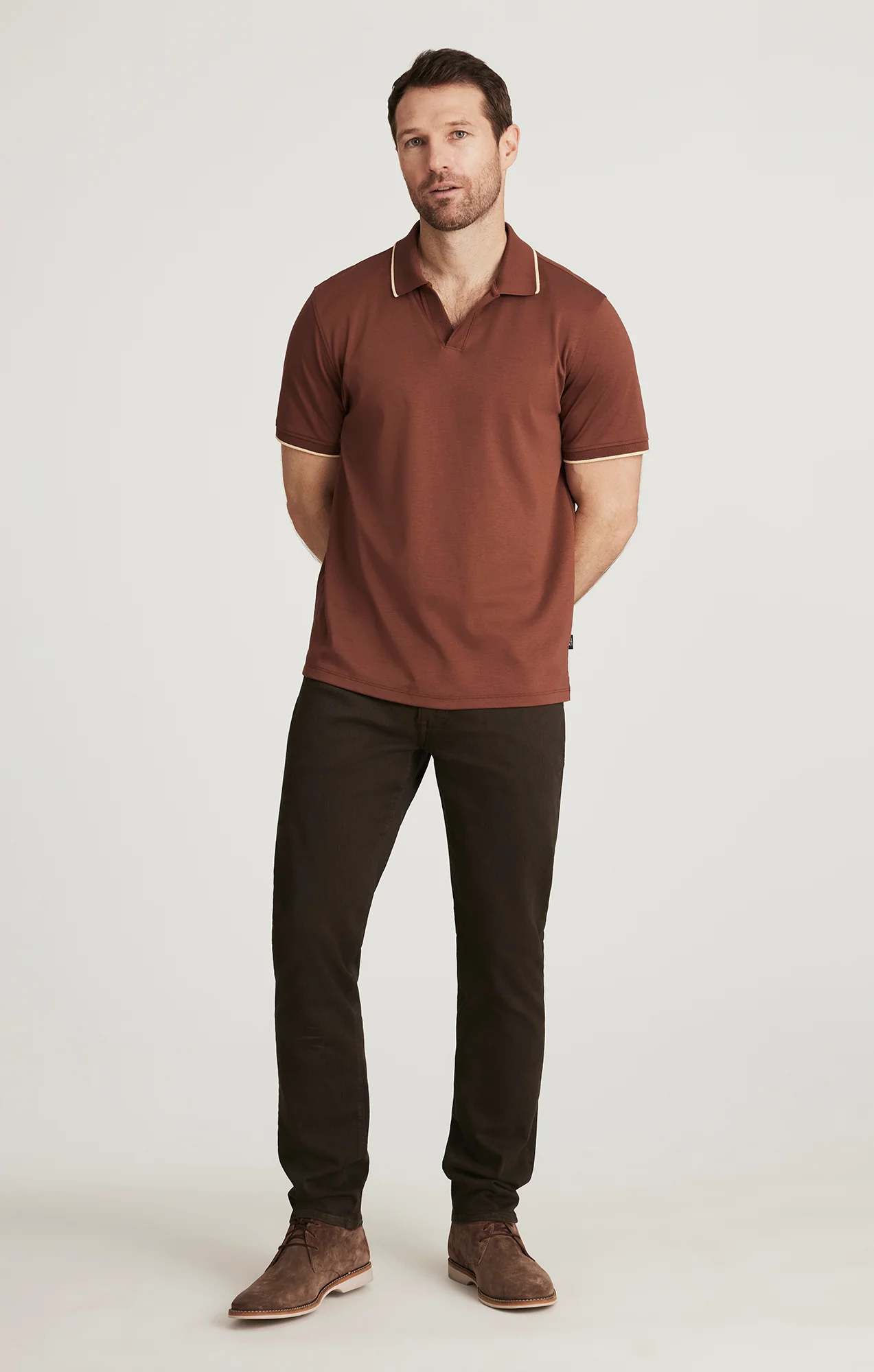 Riviera Polo Shirt in Cappuccino - Image 4