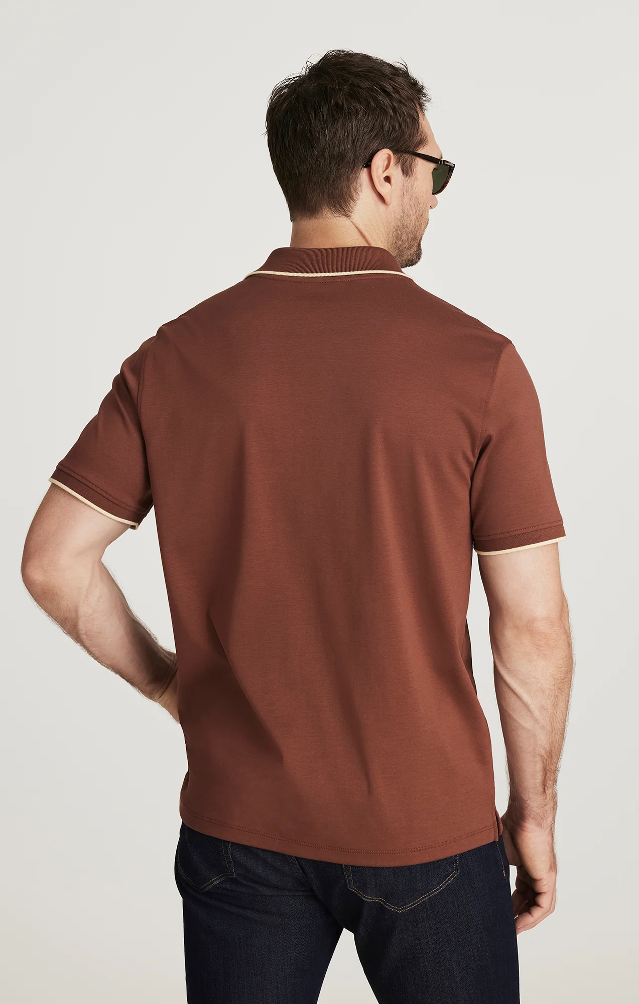 Riviera Polo Shirt in Cappuccino - Image 5