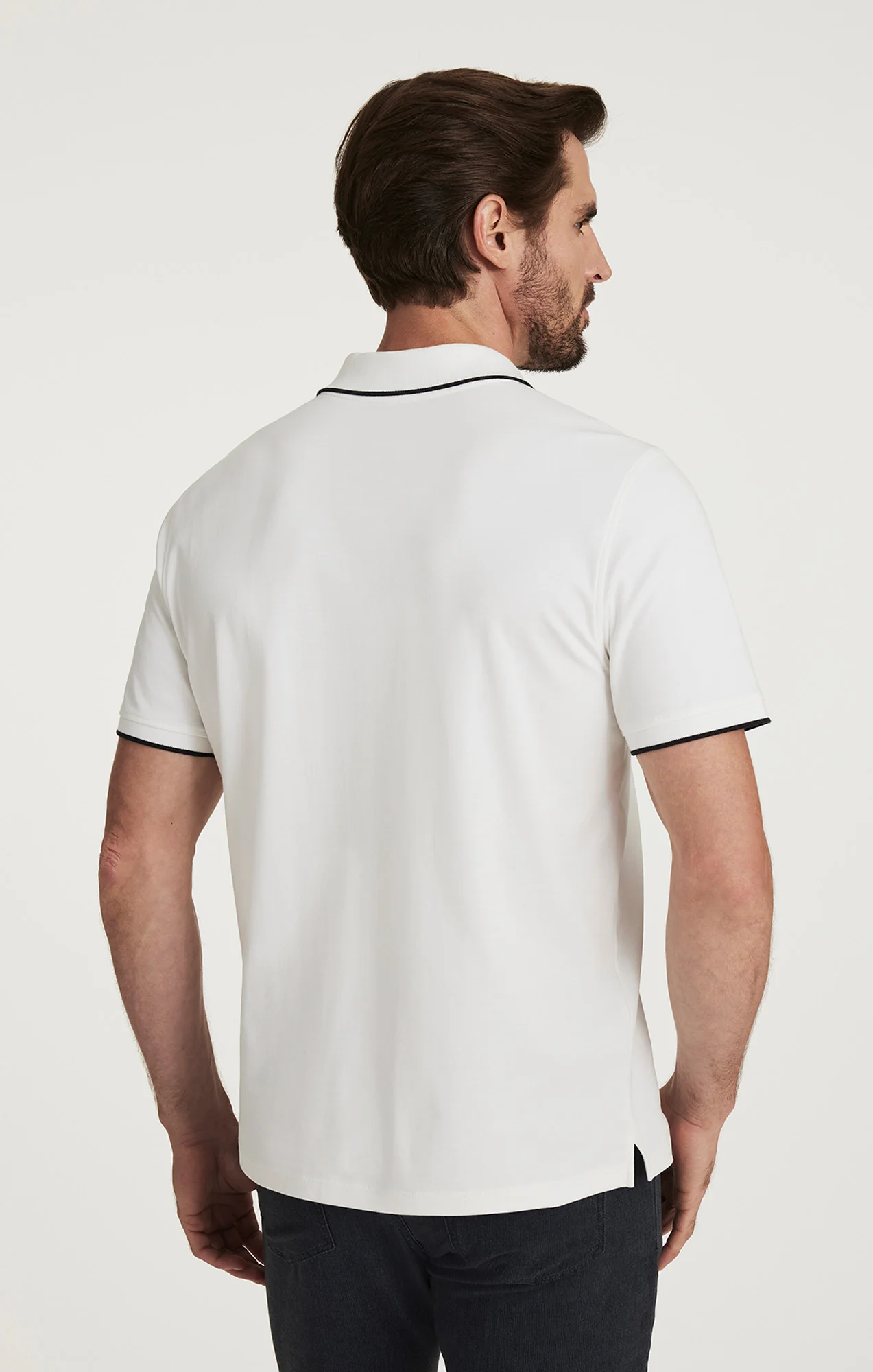 Riviera Polo Shirt in White - Image 15