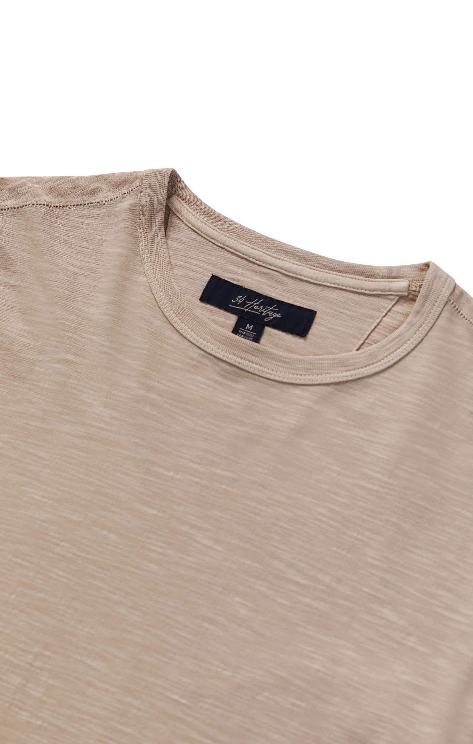 Slub Crew Neck T-Shirt in Aged Pink - Image 10