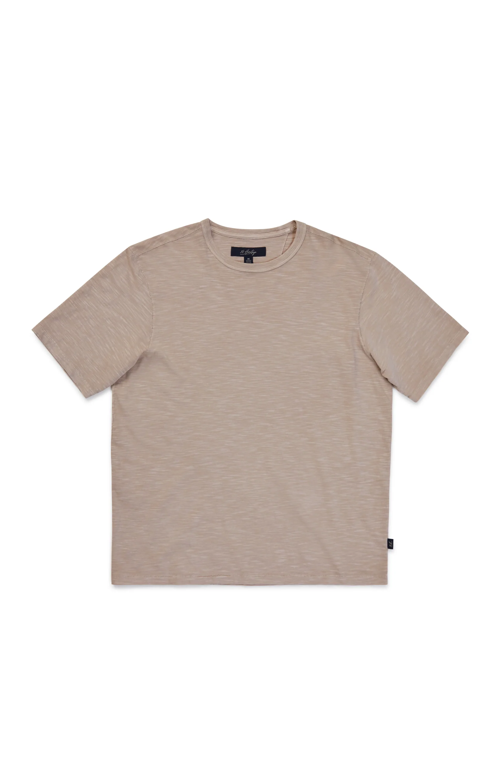 Slub Crew Neck T-Shirt in Aged Pink - Image 9