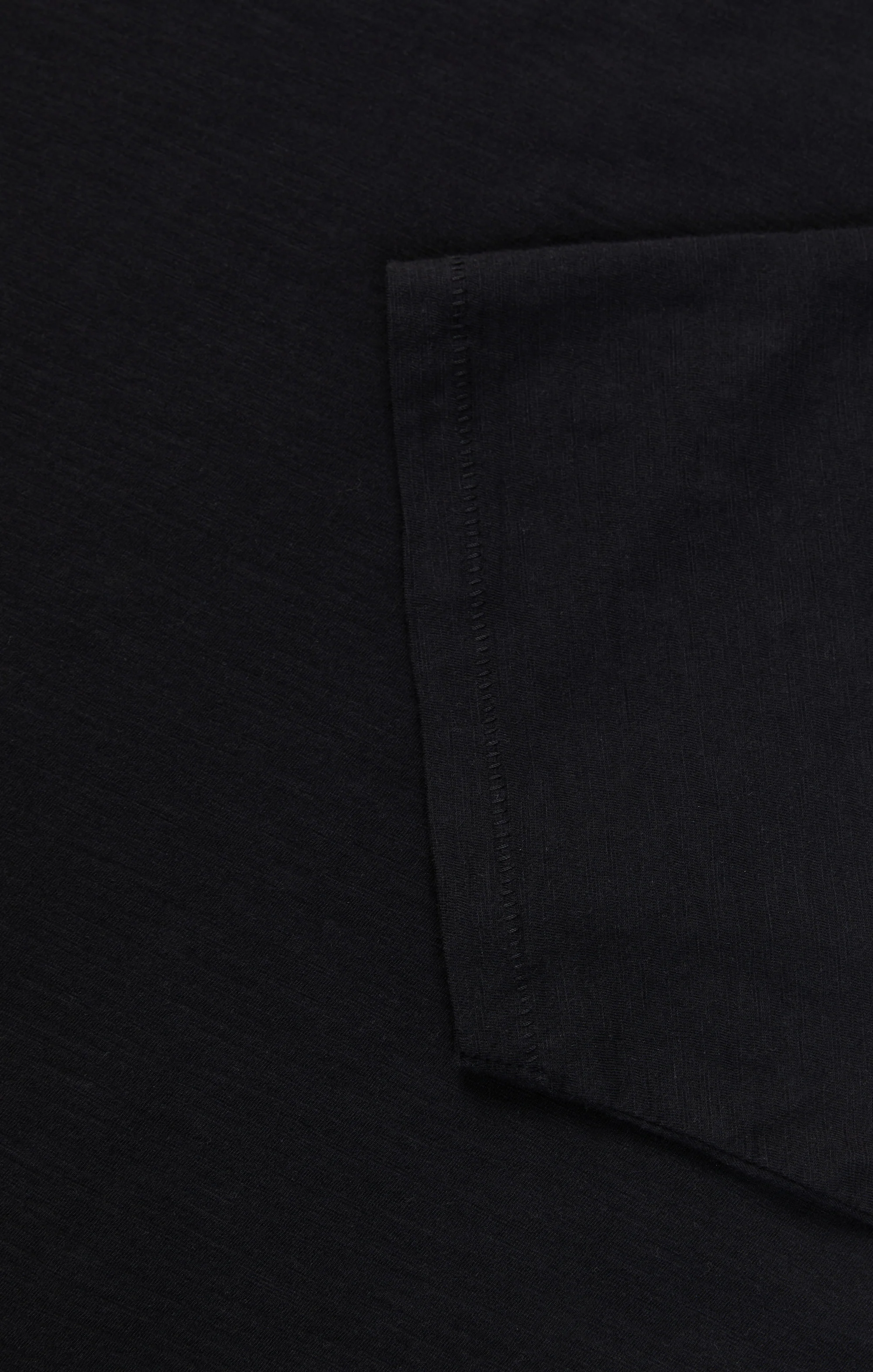 Slub Crew Neck T-Shirt in Black - Image 10