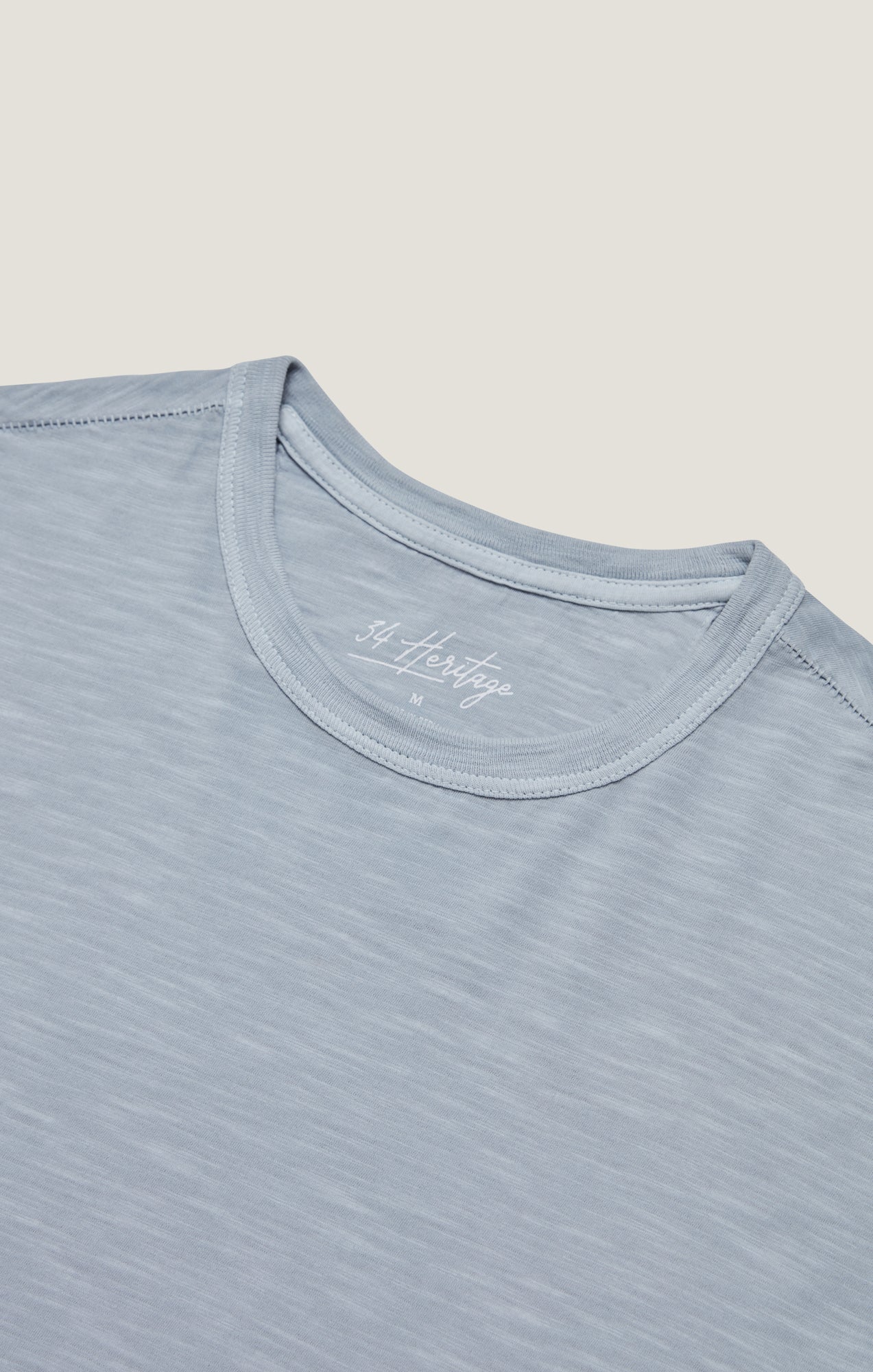 Slub Crew Neck T-Shirt in Blue Fog - Image 9