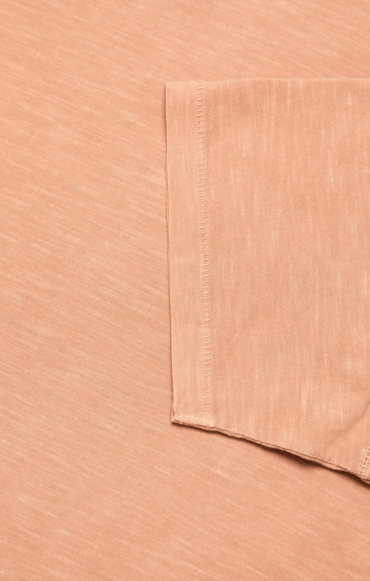 Slub Crew Neck T-Shirt In Melon - Image 9