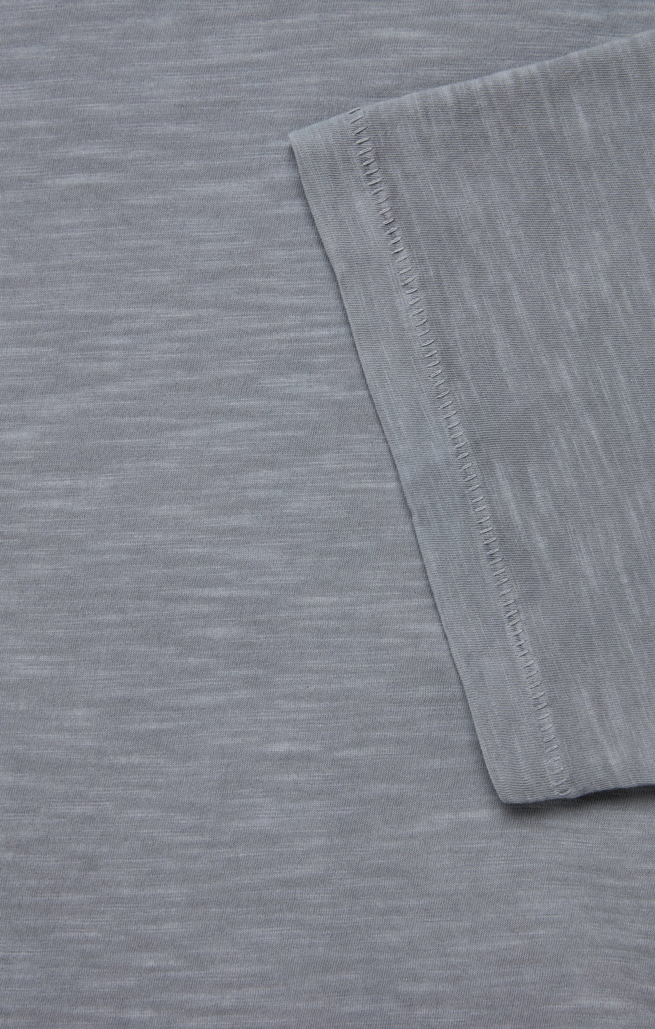 Slub Crew Neck T-Shirt in Monument Grey - Image 10