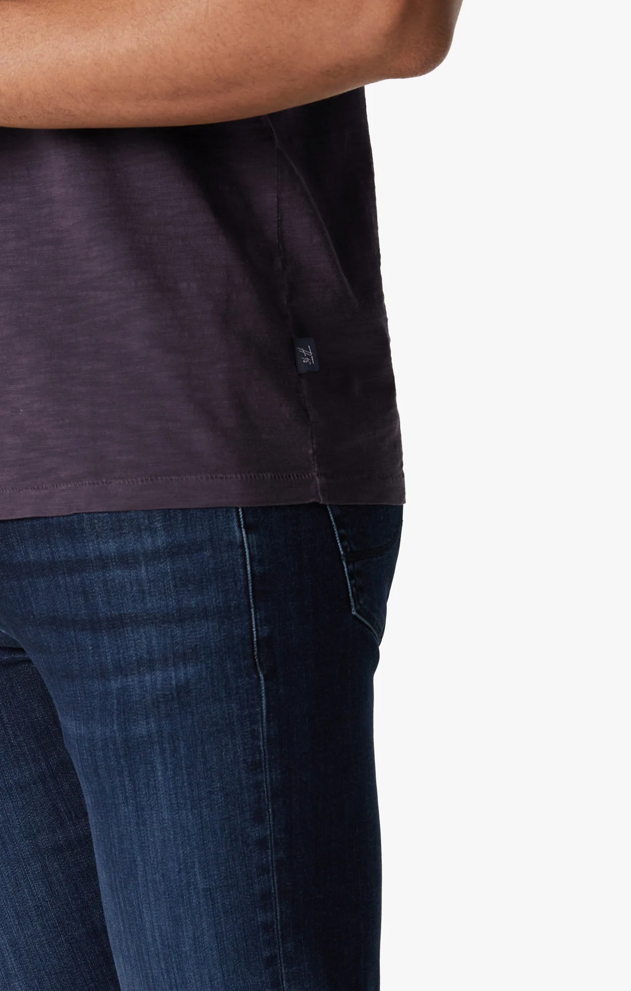 Slub Crew Neck T-Shirt In Sweet Grape - Image 5
