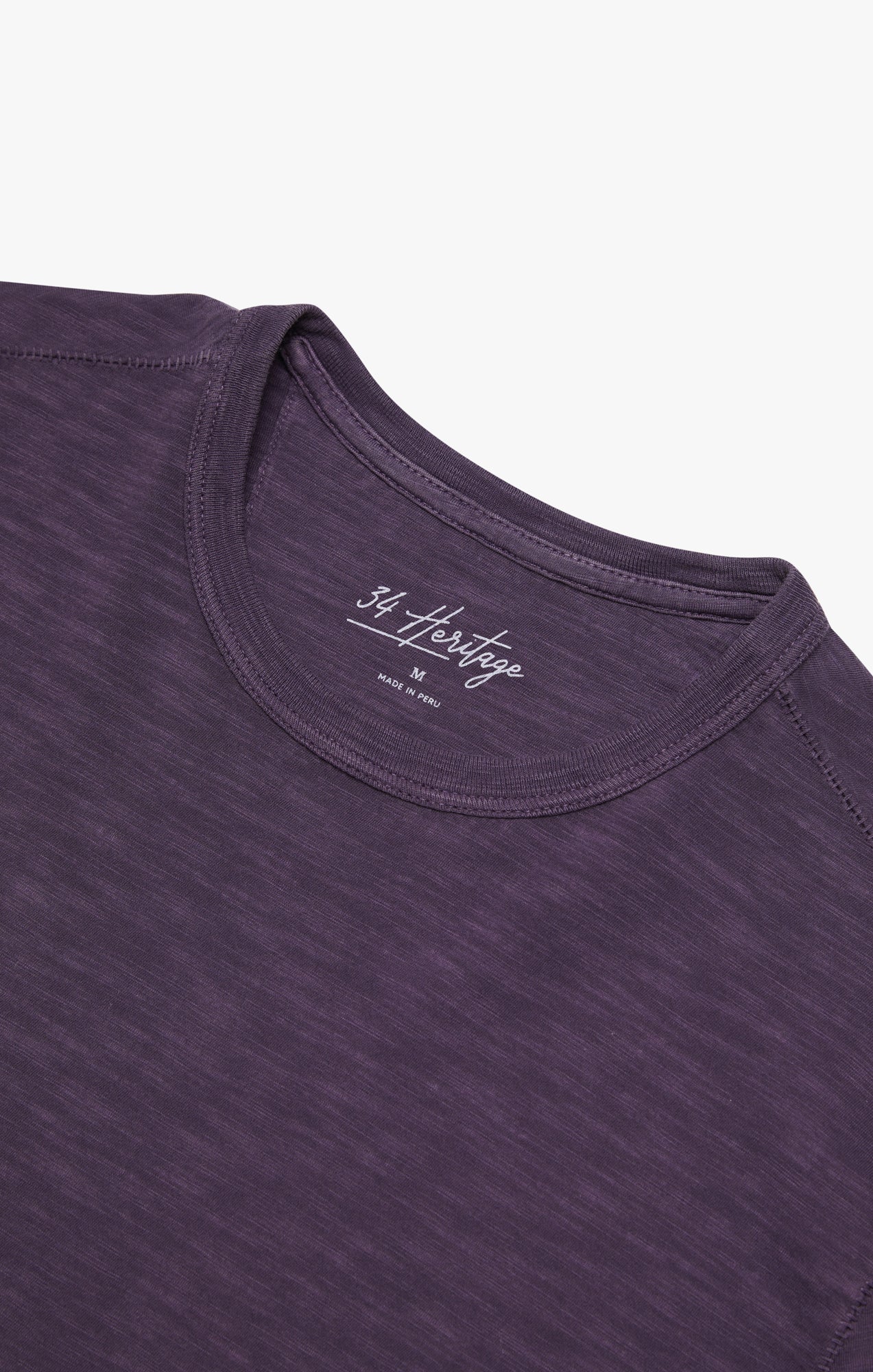 Slub Crew Neck T-Shirt In Sweet Grape - Image 8