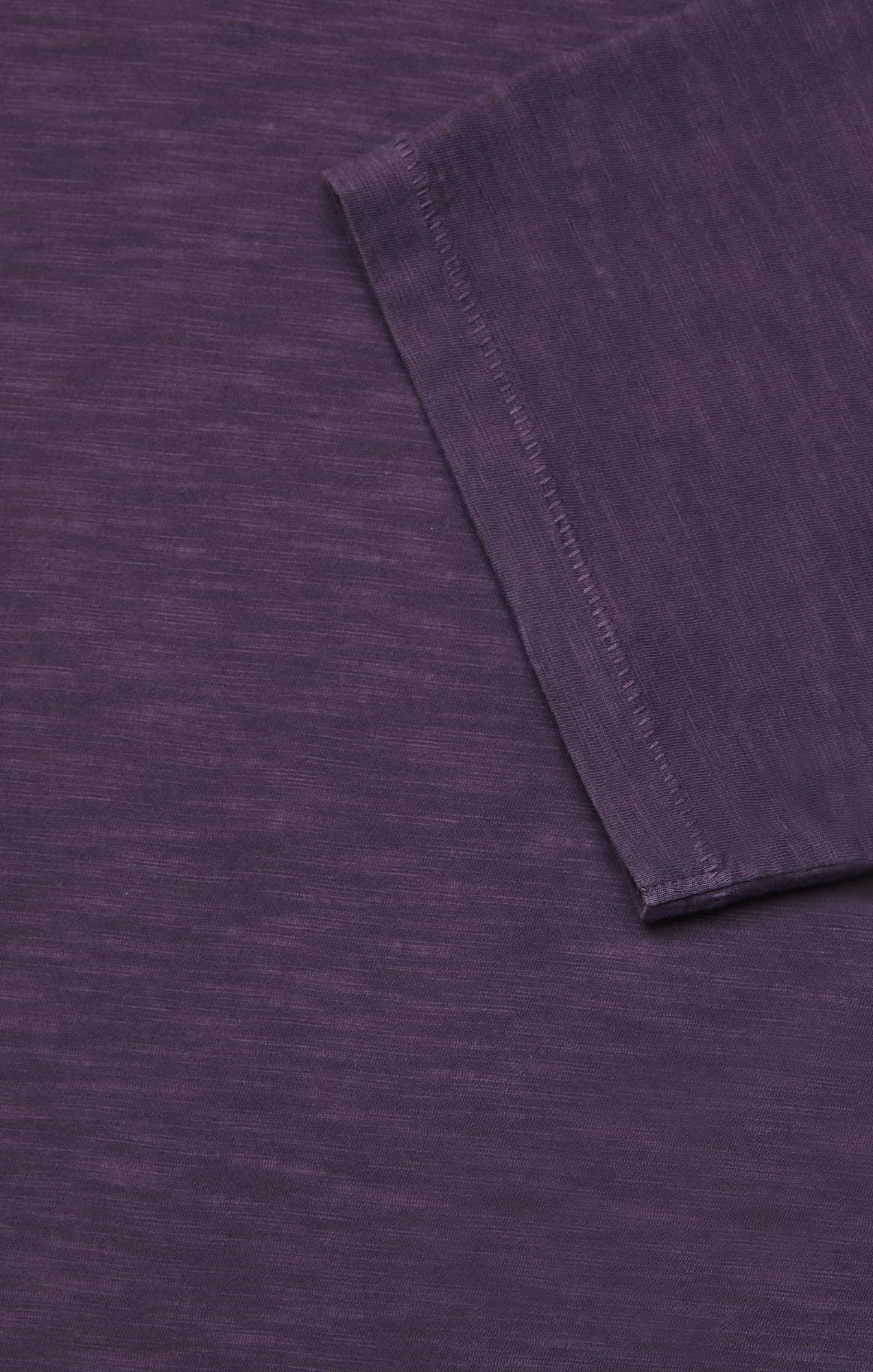 Slub Crew Neck T-Shirt In Sweet Grape - Image 9