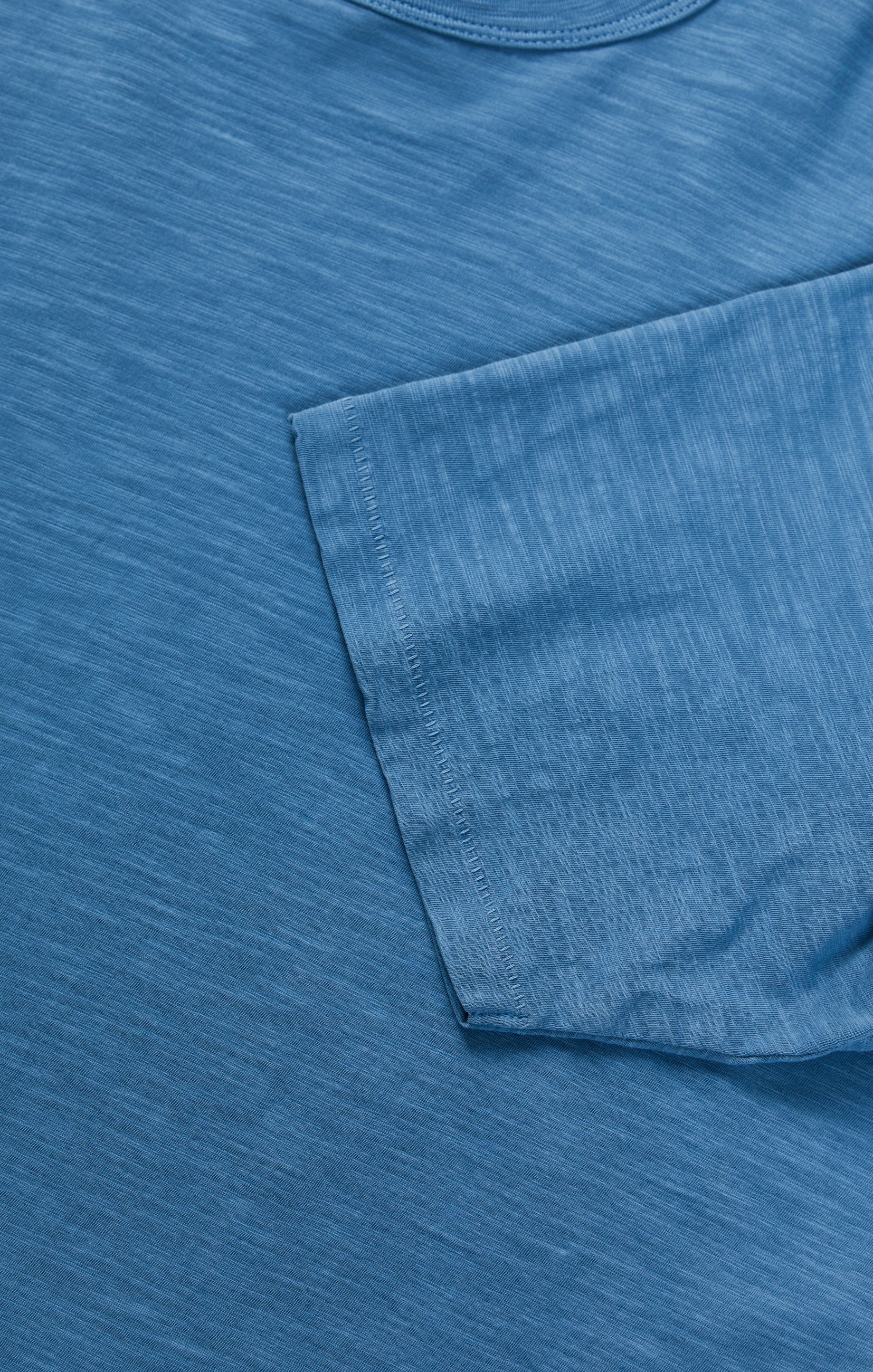 Slub Crew Neck T-Shirt in Vallarta Blue - Image 11