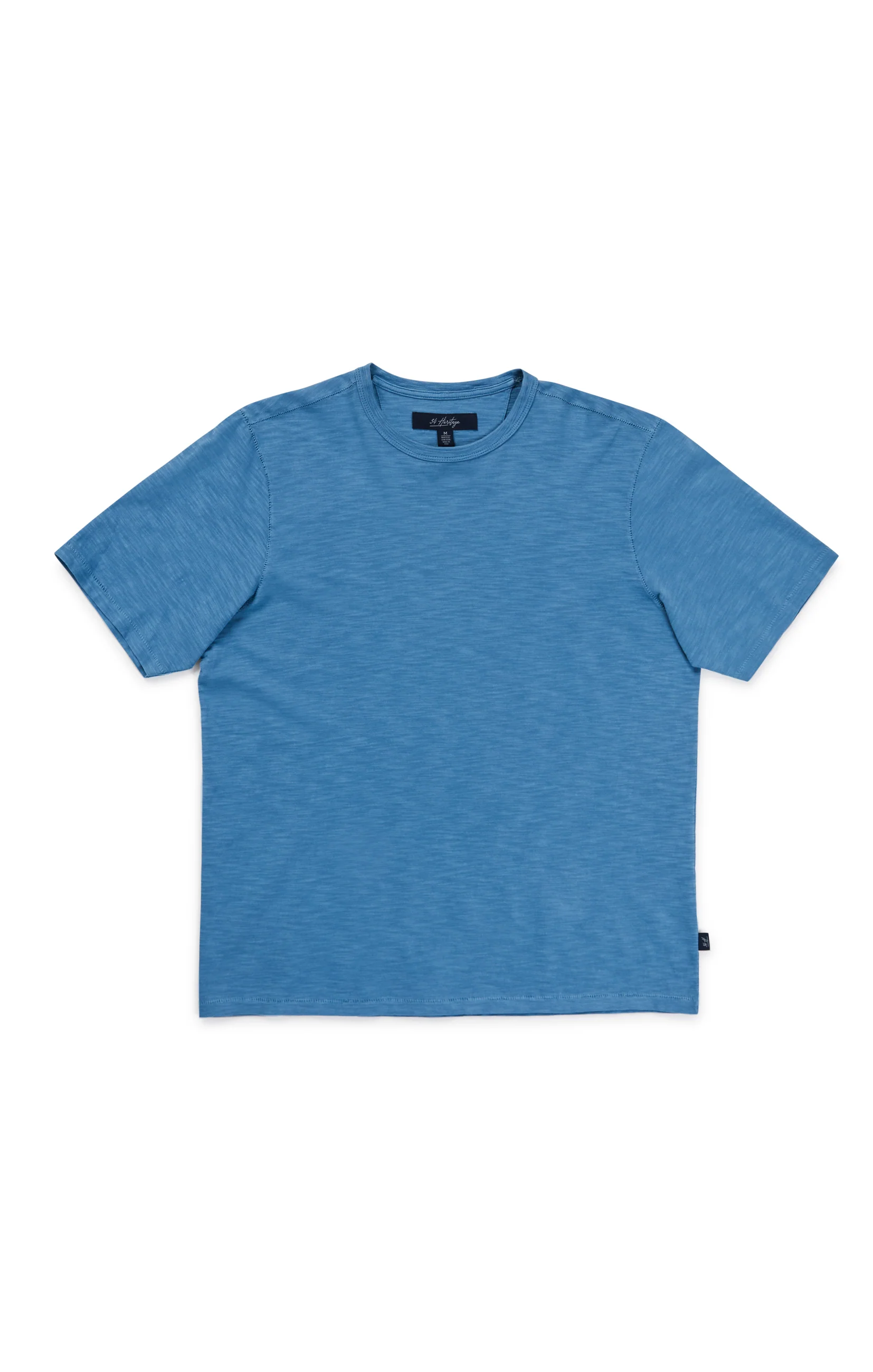 Slub Crew Neck T-Shirt in Vallarta Blue - Image 9
