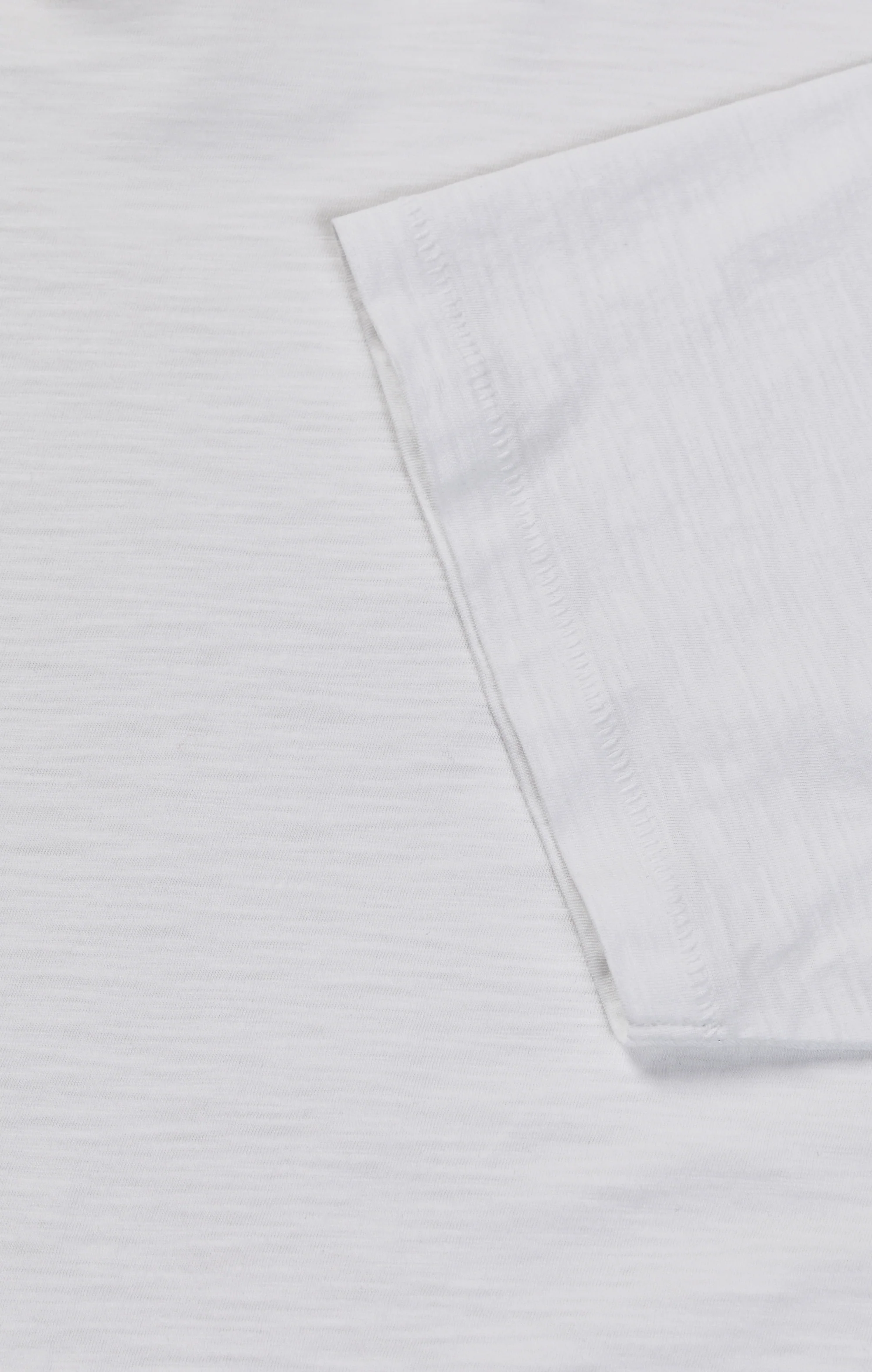 Slub Crew Neck T-Shirt in White - Image 8