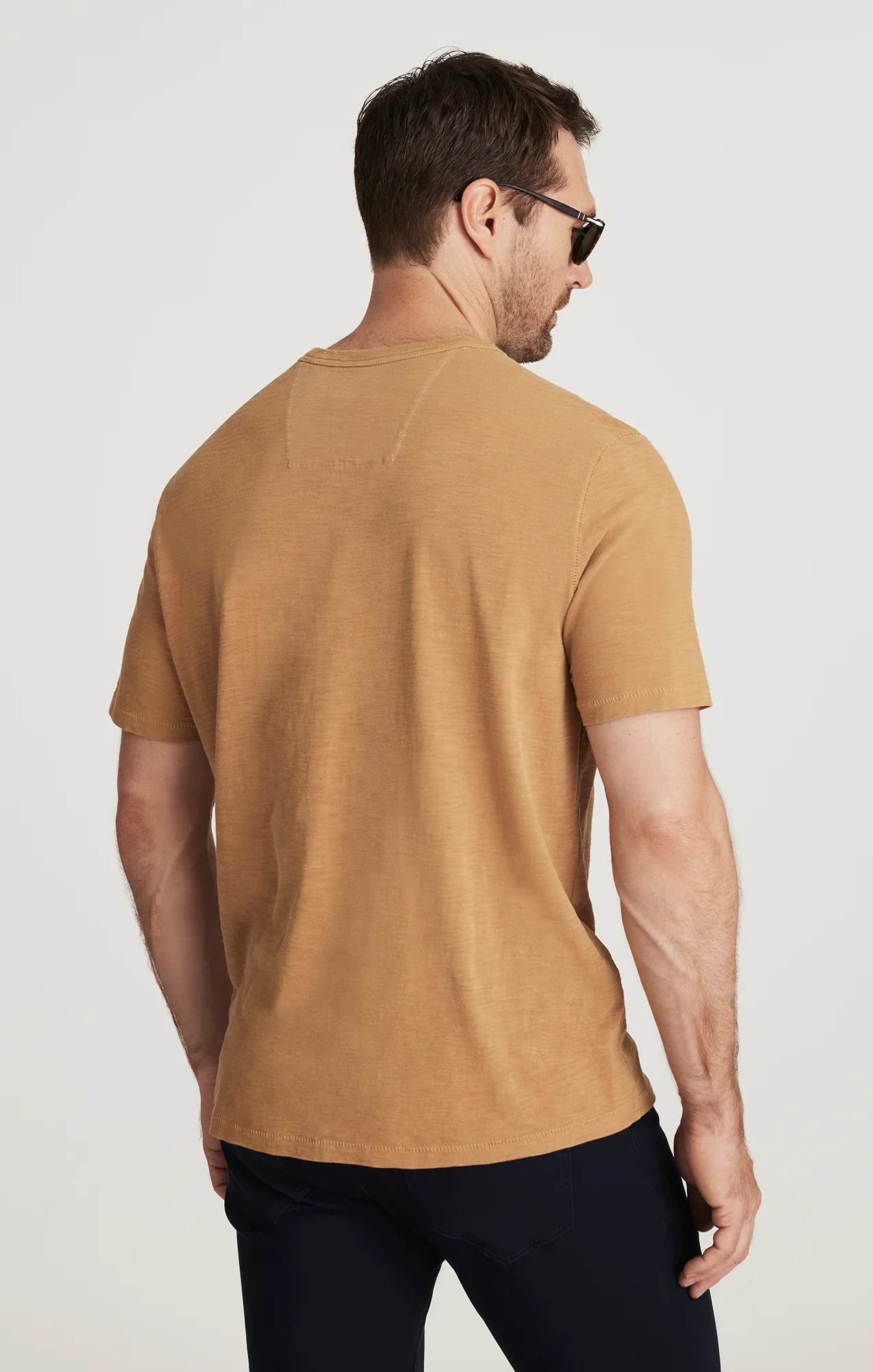 Slub Crew Neck T-Shirt in Wood Thrush - Image 5