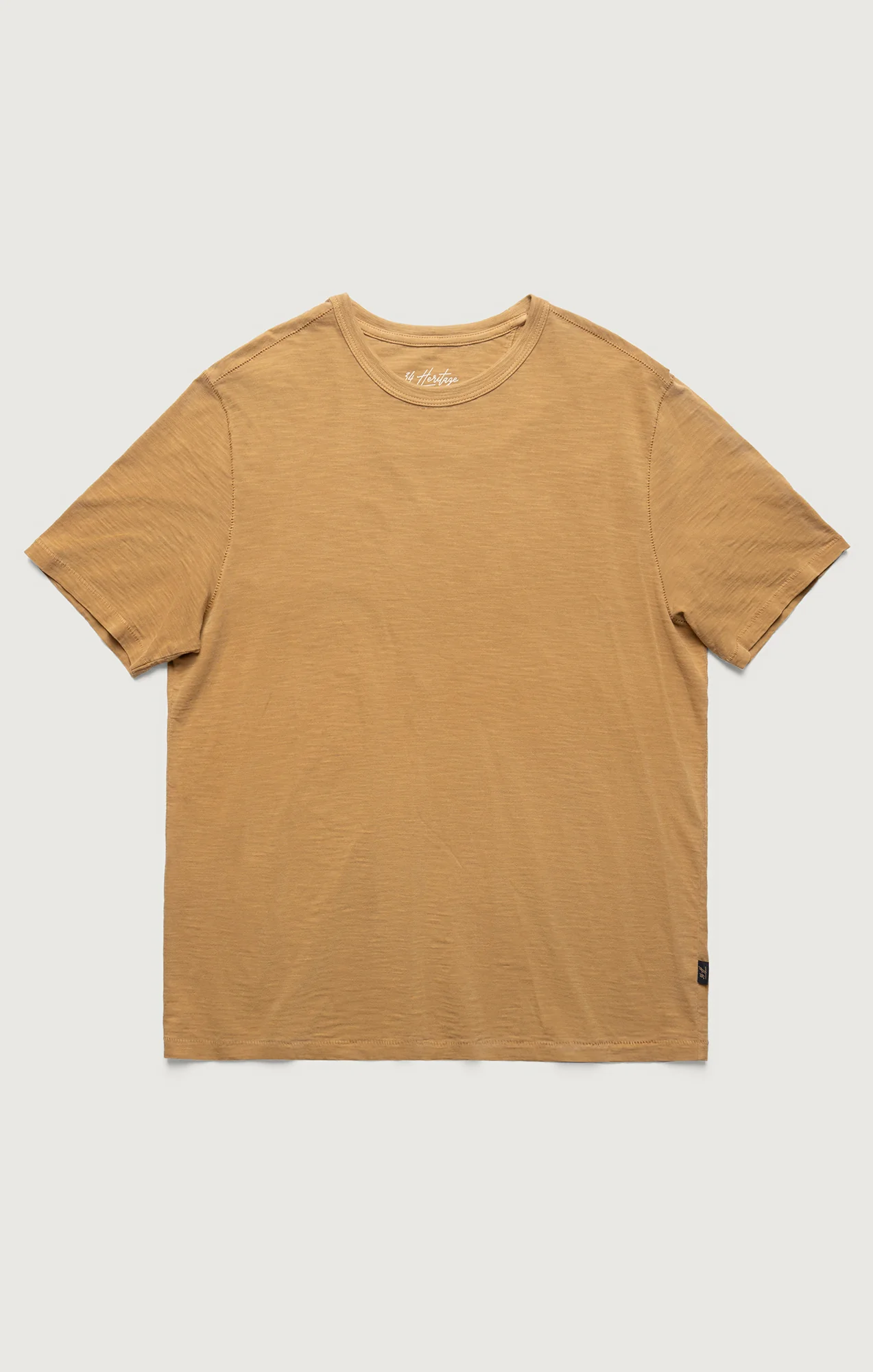 Slub Crew Neck T-Shirt in Wood Thrush - Image 6