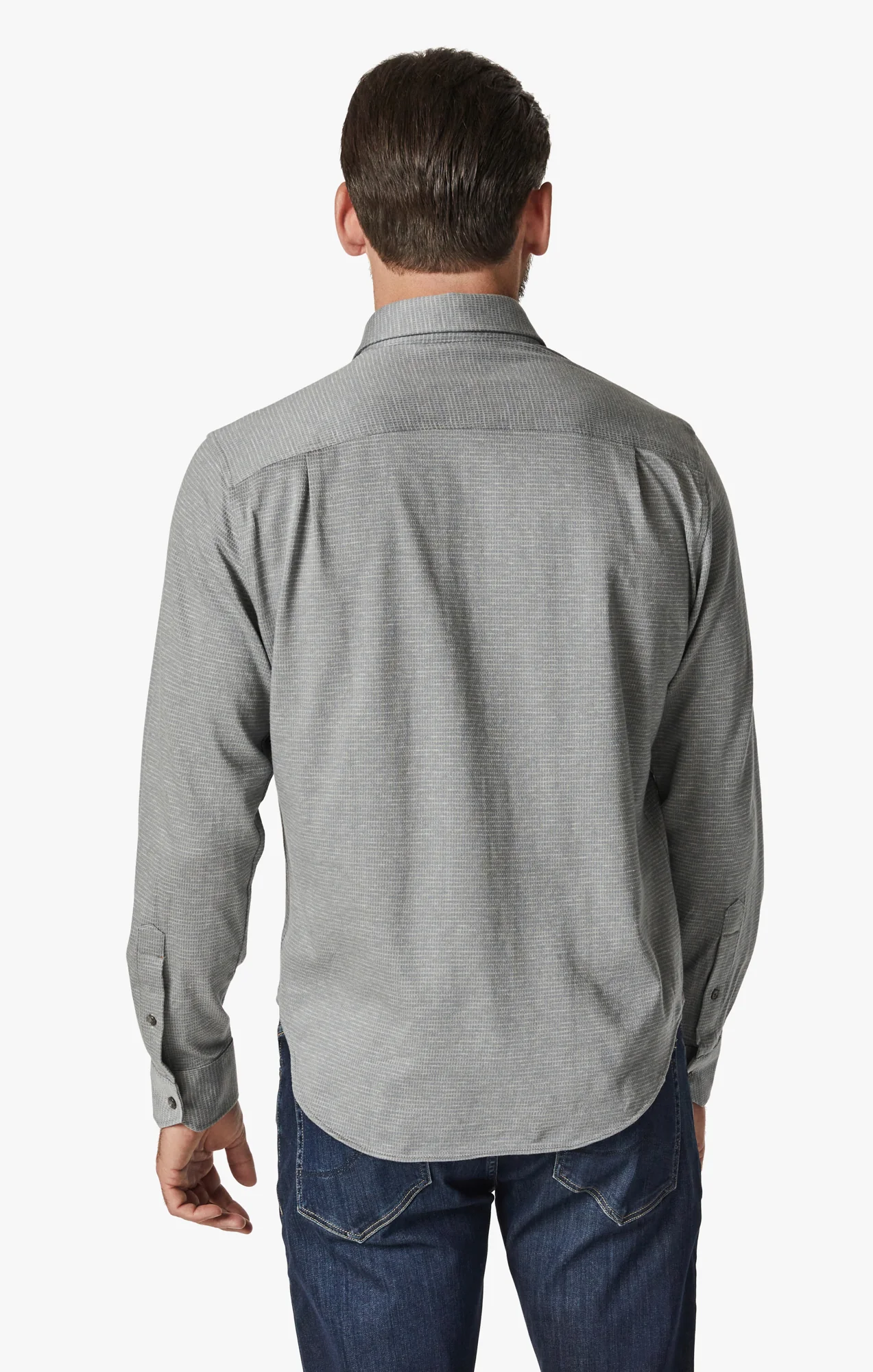Structured Shirt In Light Grey - Image 3