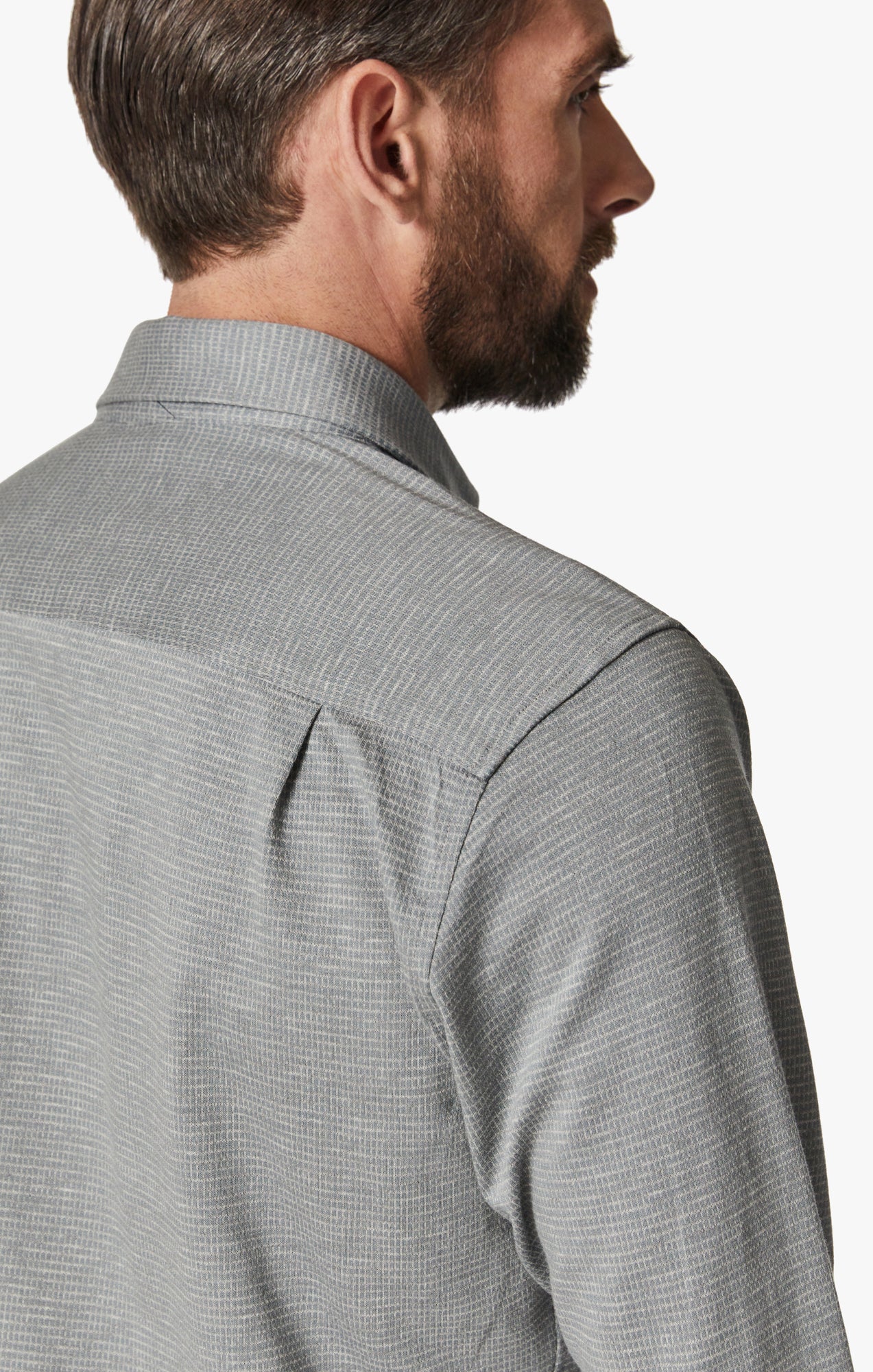 Structured Shirt In Light Grey - Image 6