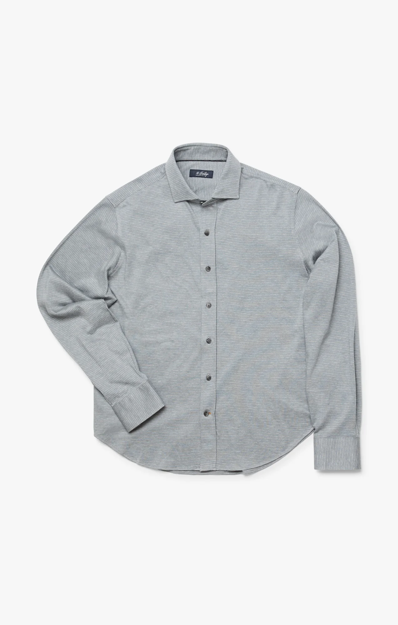 Structured Shirt In Light Grey - Image 8