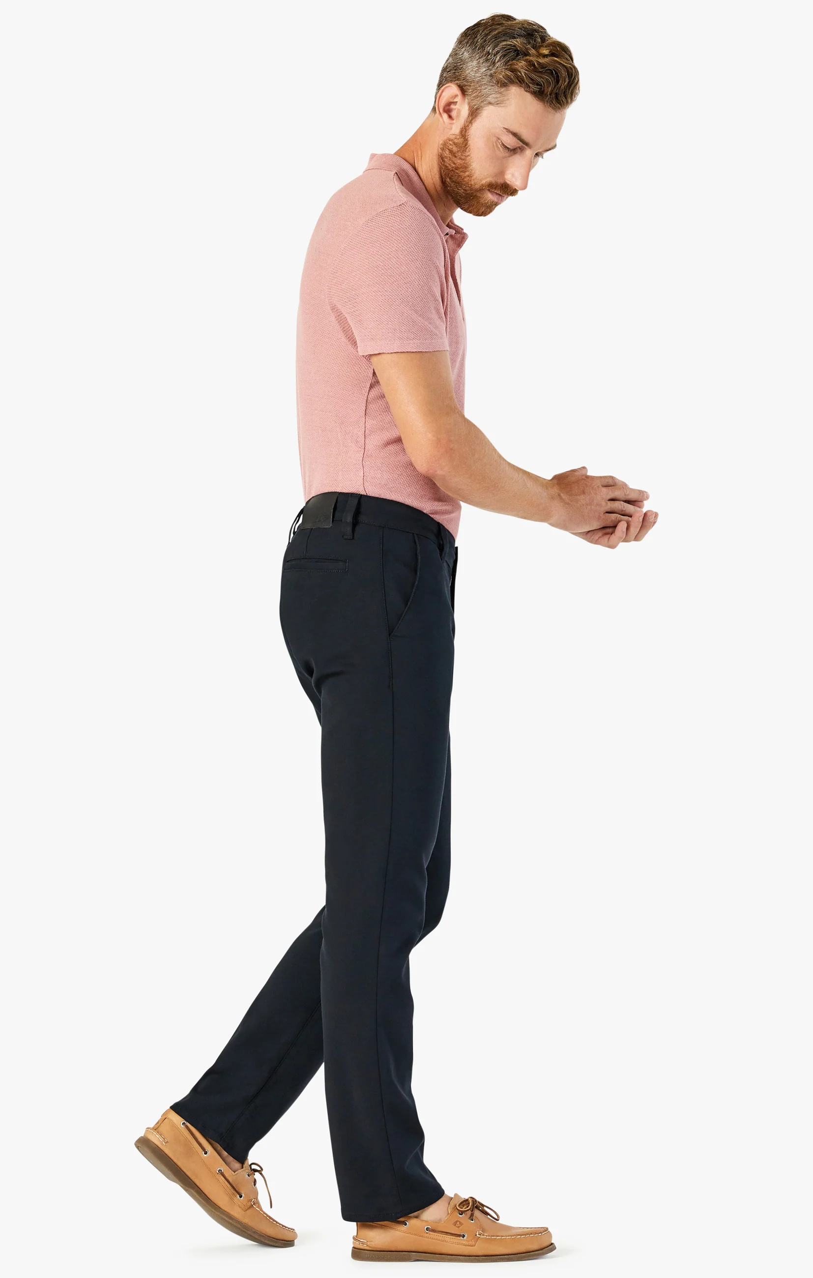 Verona Straight Leg Chino Pants In Black High Flyer - Image 3