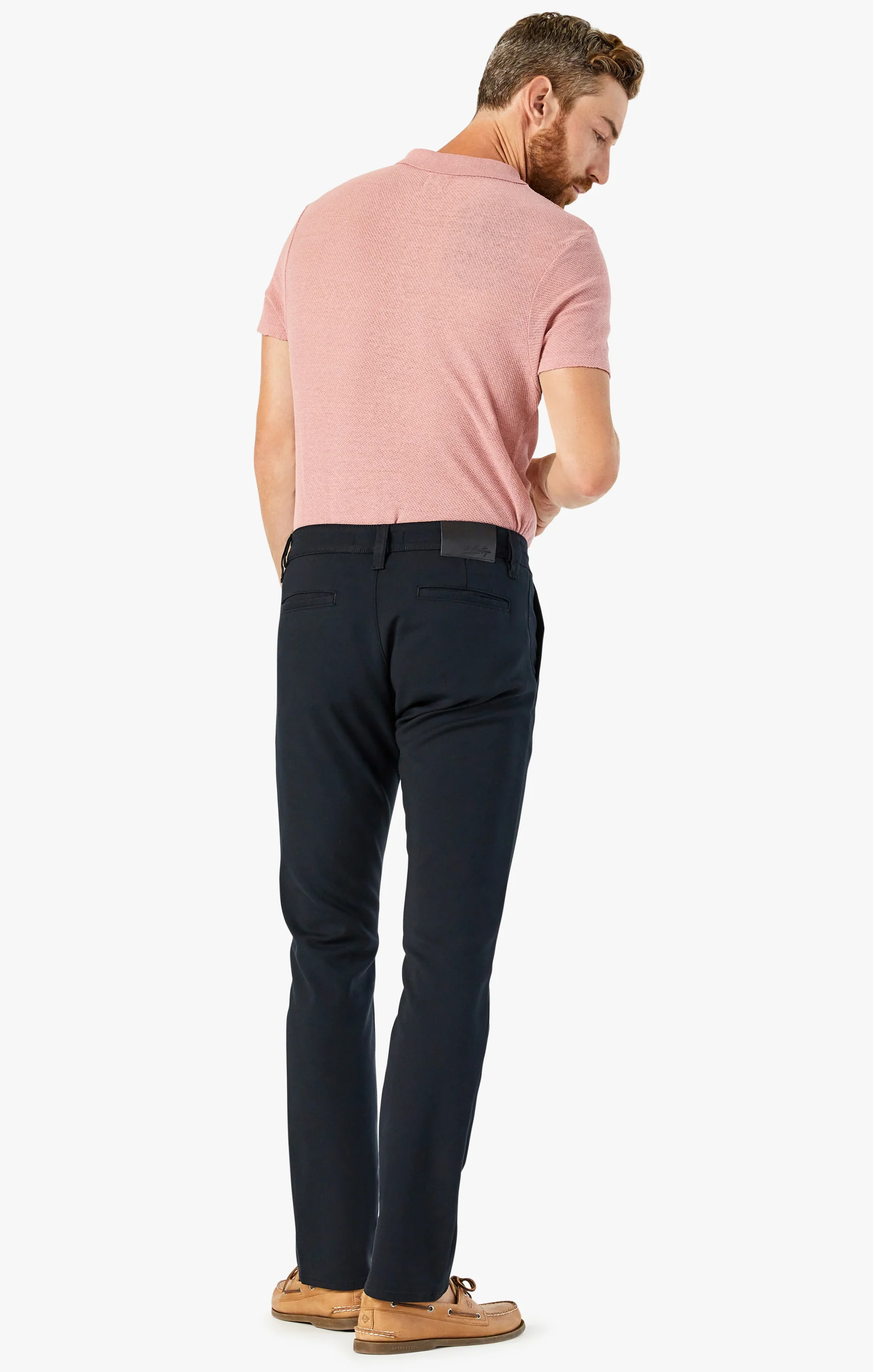 Verona Straight Leg Chino Pants In Black High Flyer - Image 4