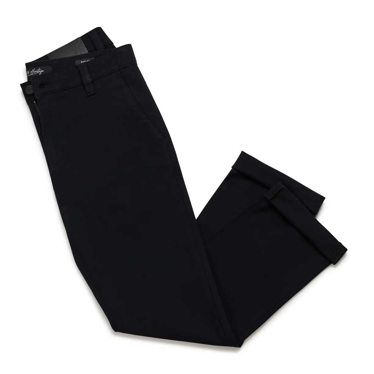 Verona Straight Leg Chino Pants In Black High Flyer - Image 9