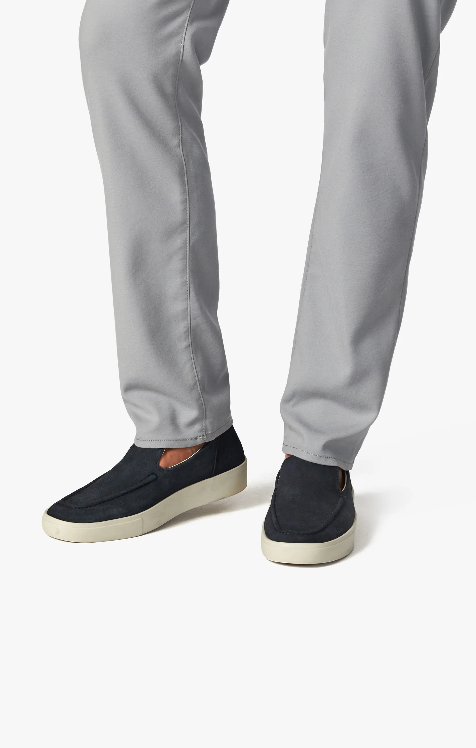Verona Straight Leg Chino Pants In Grey High Flyer - Image 3