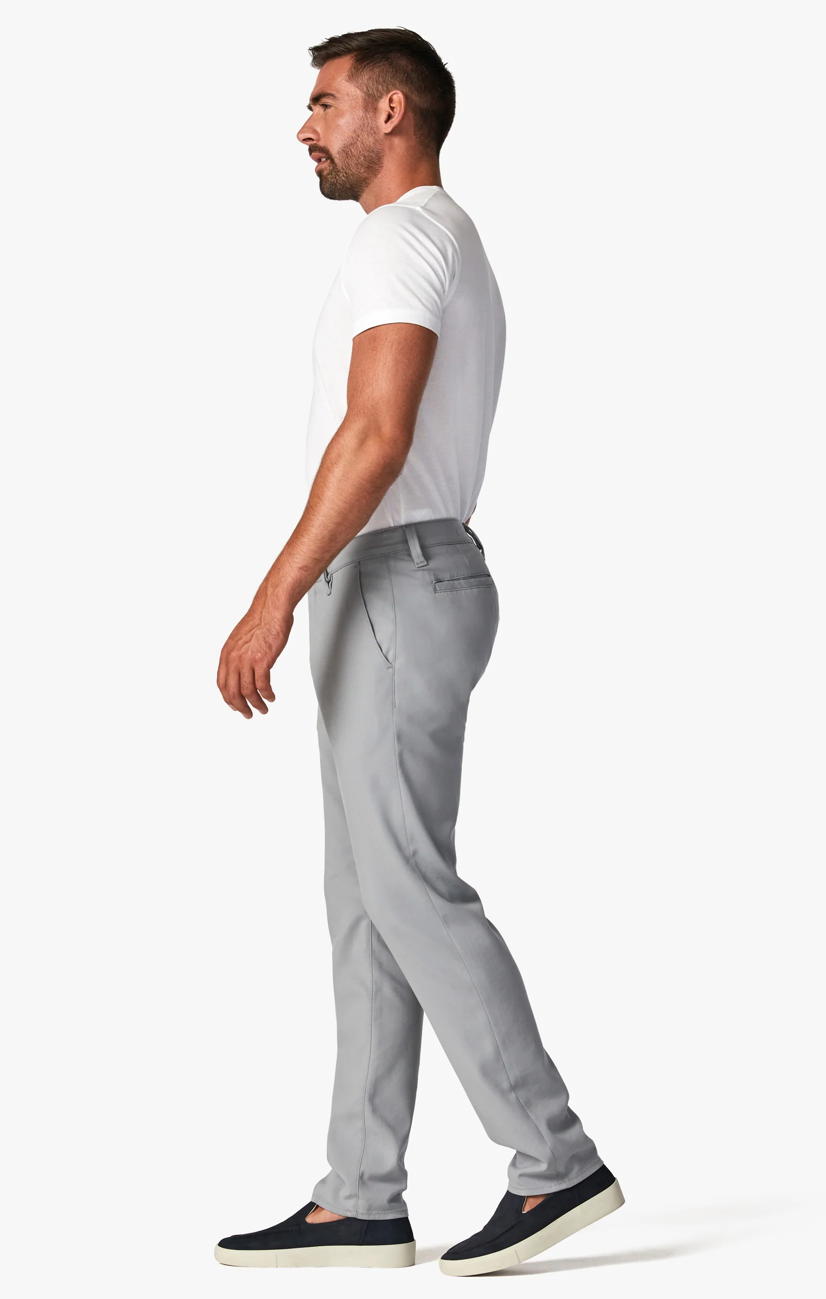 Verona Straight Leg Chino Pants In Grey High Flyer - Image 7