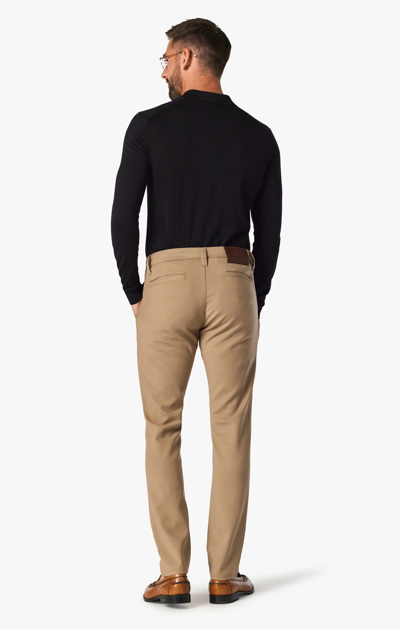 Verona Straight Leg Chino Pants In Khaki High Flyer - Image 3