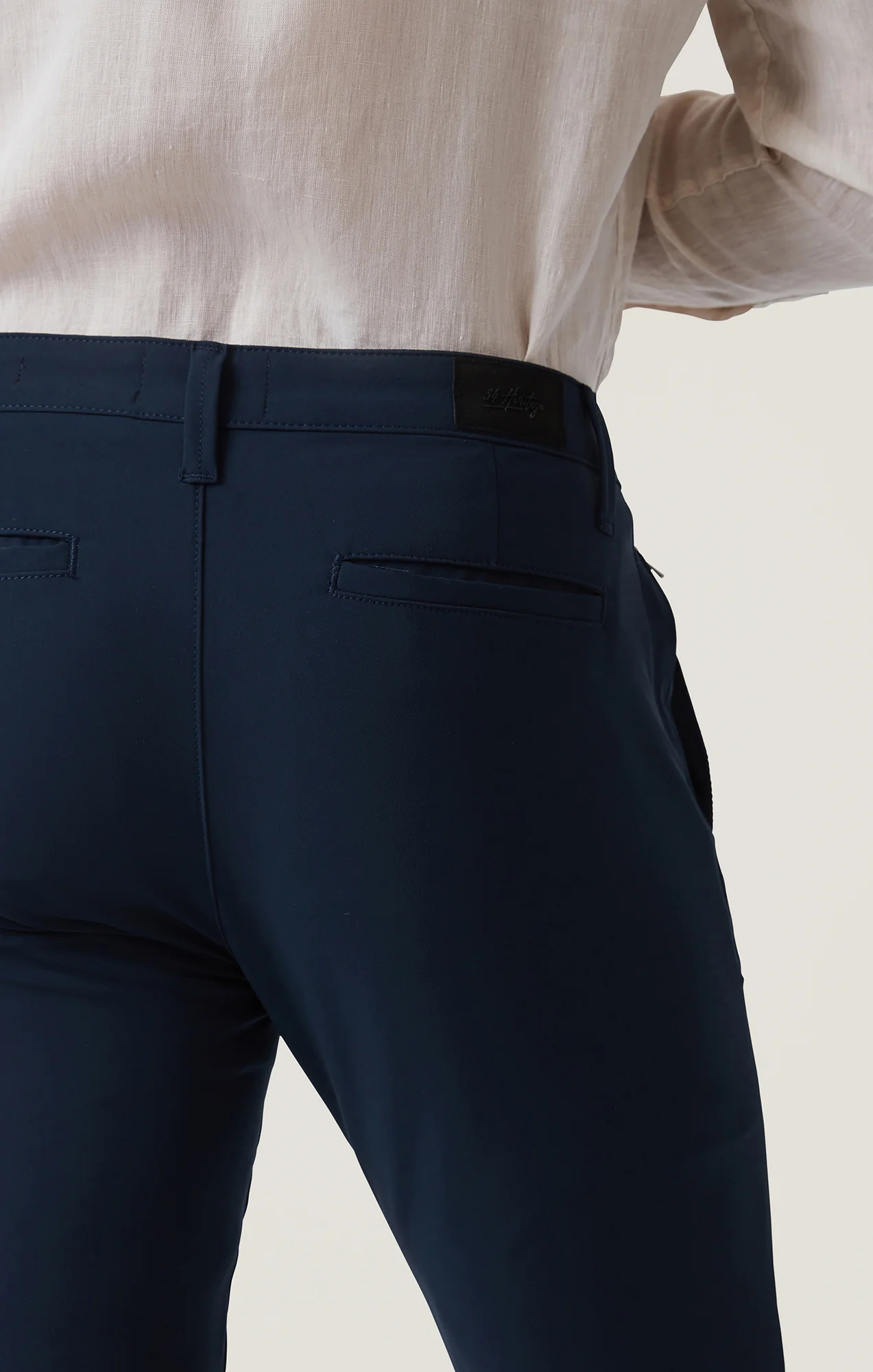 Verona Straight Leg Chino Pants In Navy Commuter Luxe - Image 6