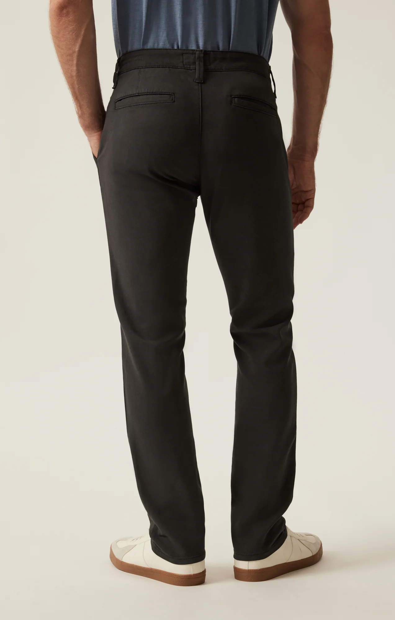 Verona Straight Leg Chino Pants In Dark Grey High Flyer - Image 4