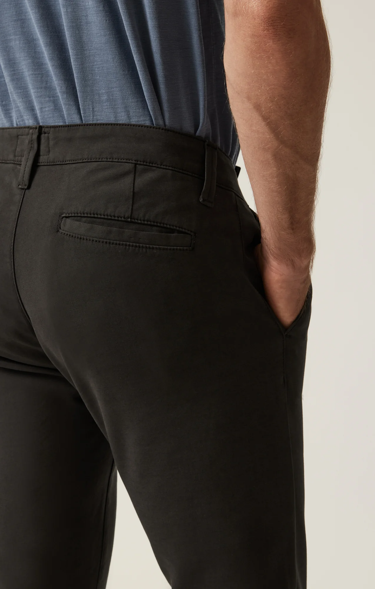Verona Straight Leg Chino Pants In Dark Grey High Flyer - Image 5