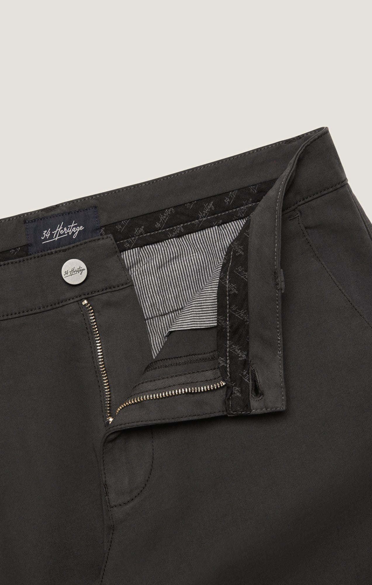 Verona Straight Leg Chino Pants In Dark Grey High Flyer - Image 8