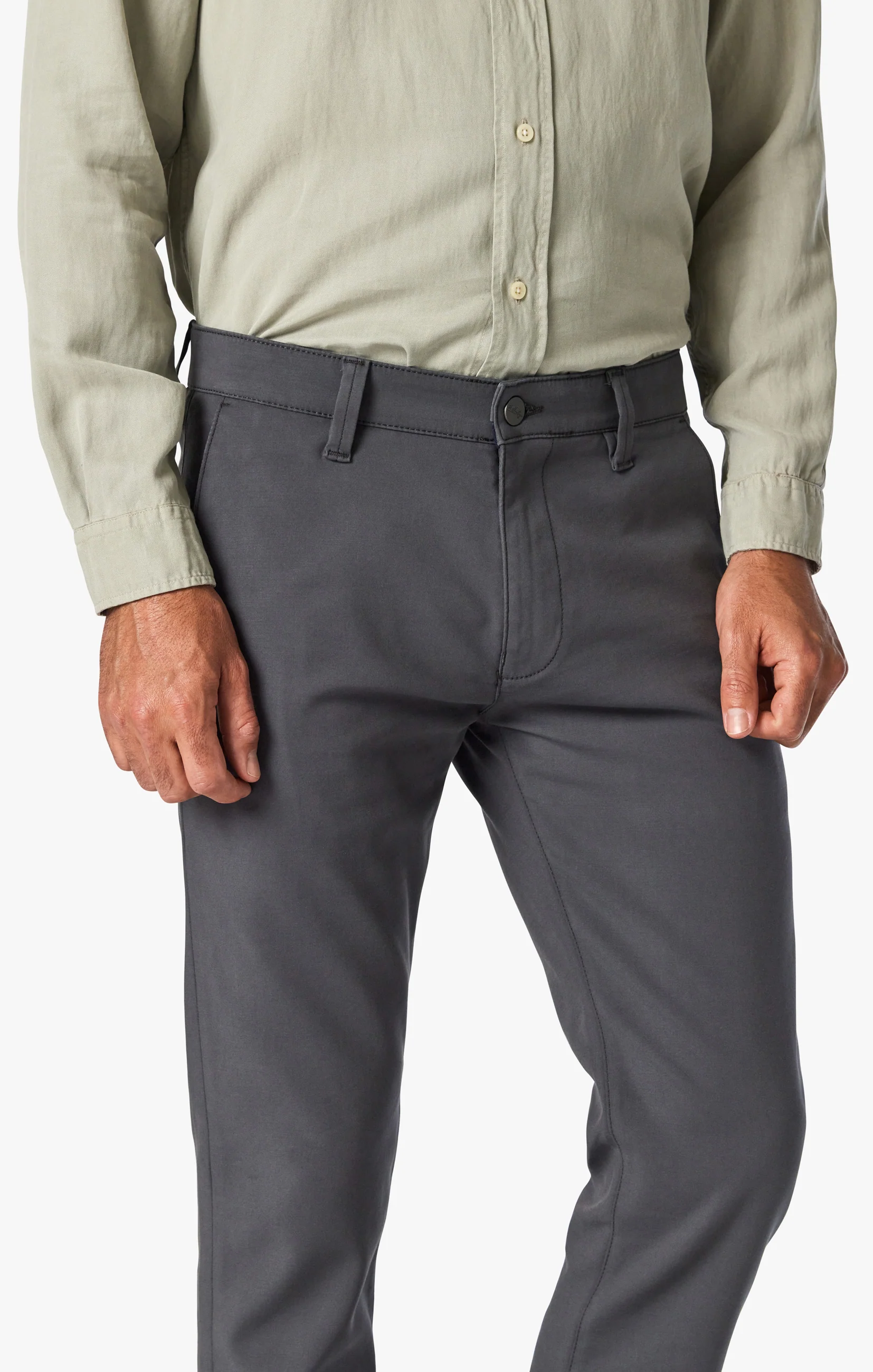 Verona Straight Leg Chino Pants In Iron High Flyer - Image 4