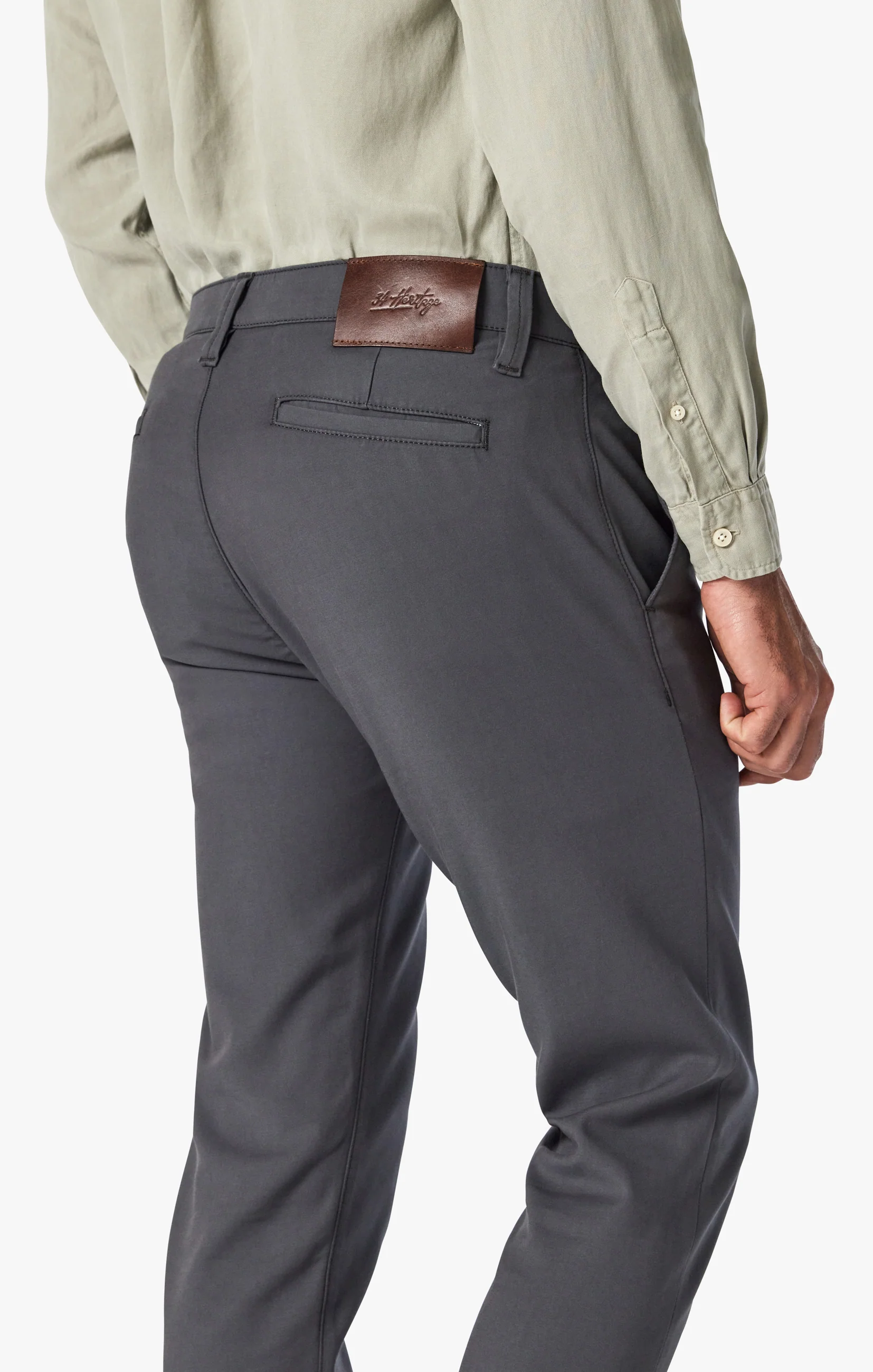 Verona Straight Leg Chino Pants In Iron High Flyer - Image 5