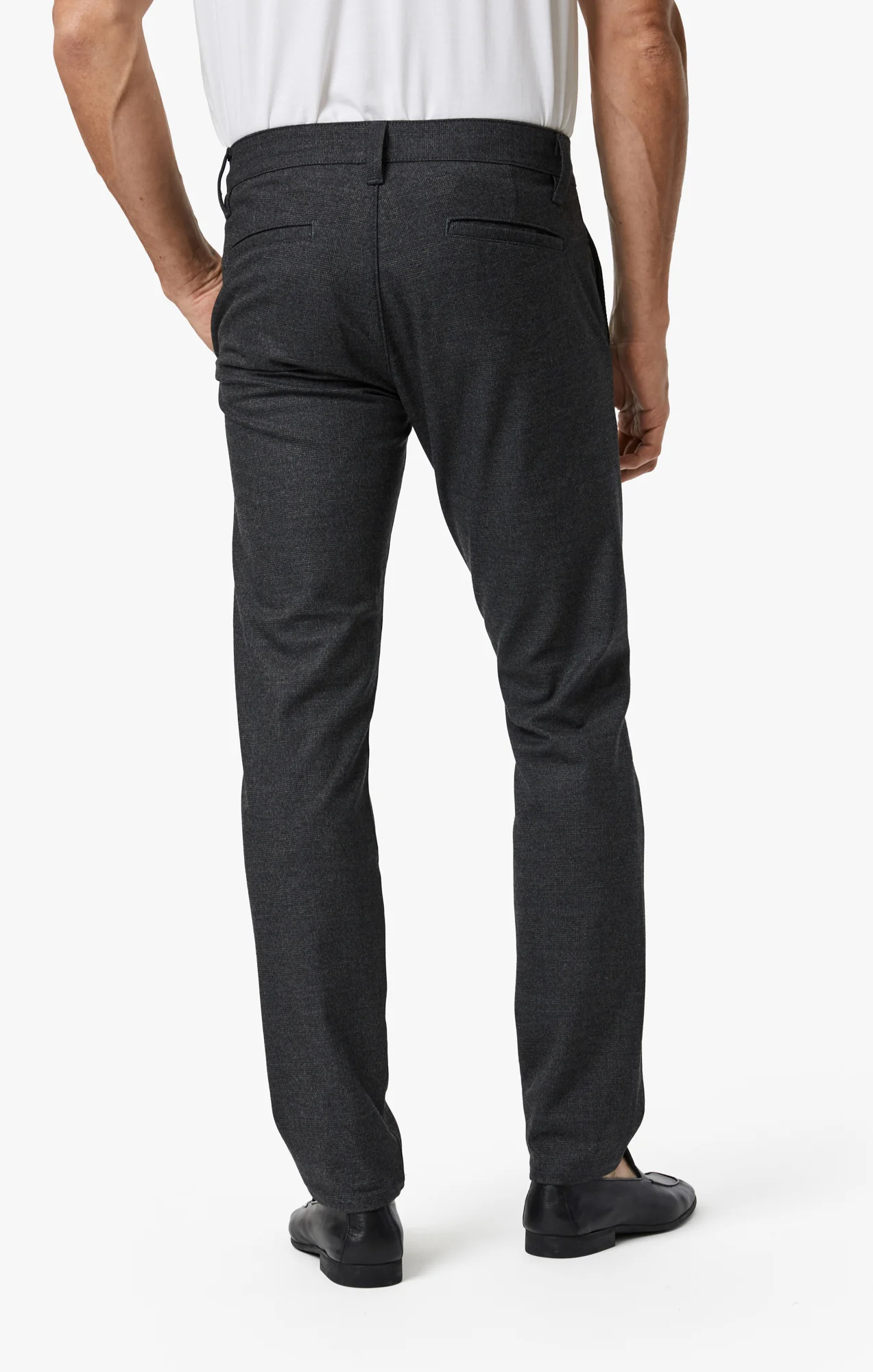 Verona Straight Leg Chino Pants In Smoke Elite Check - Image 4