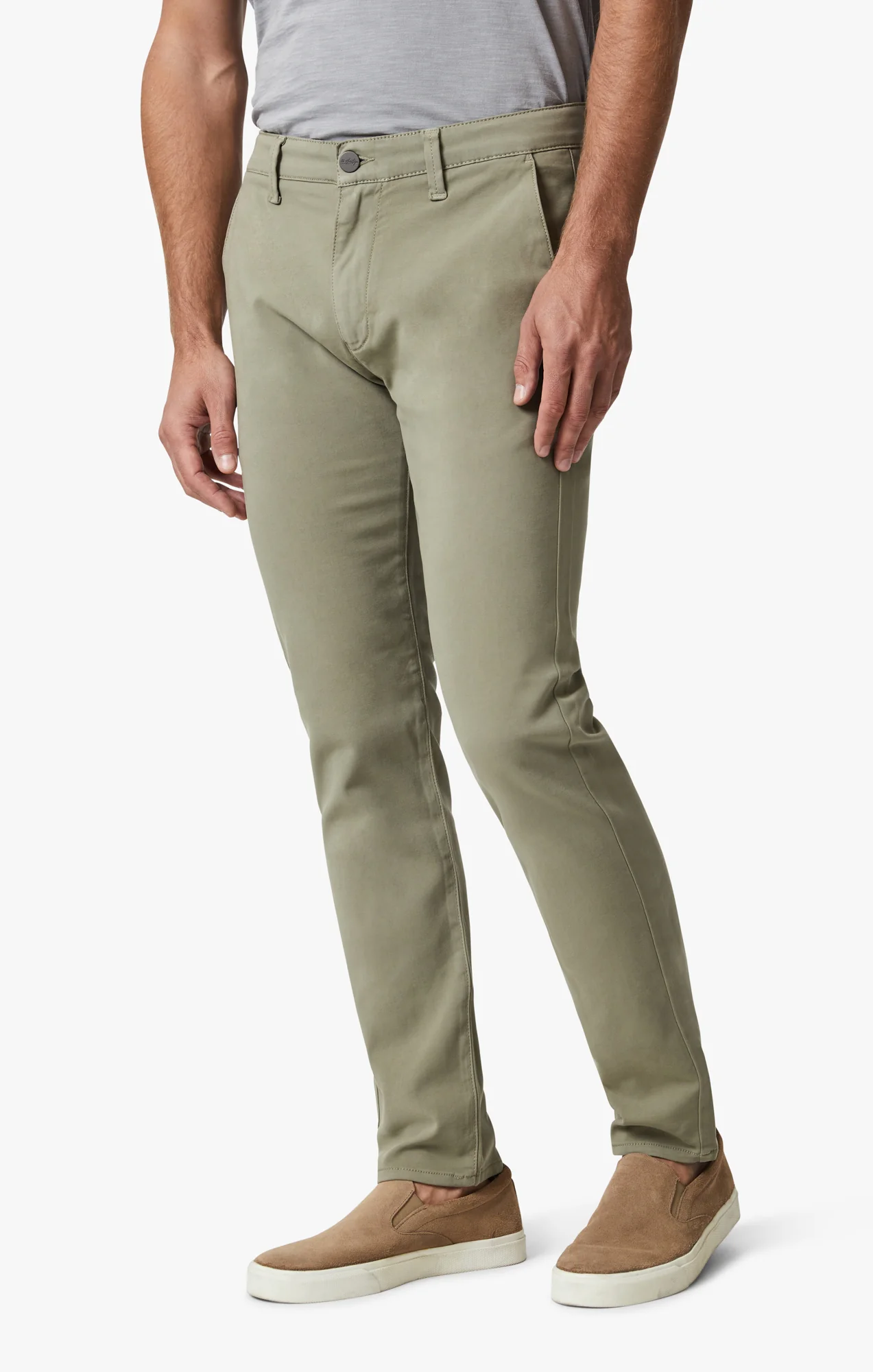 Verona Straight Leg Chino Pants In Vetiver High Flyer - Image 3